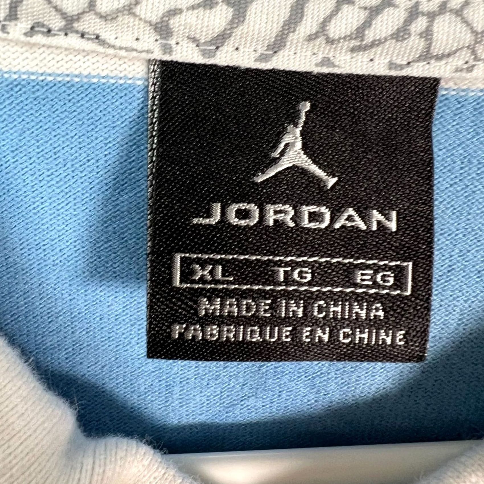 Jordan Brand VTG Air Jordan Polo Shirt Striped Long Sleeve Mens XL Red Gray Blue Multicolor Cotton Shirt Size US XL / EU 56 / 4 - 3 Thumbnail