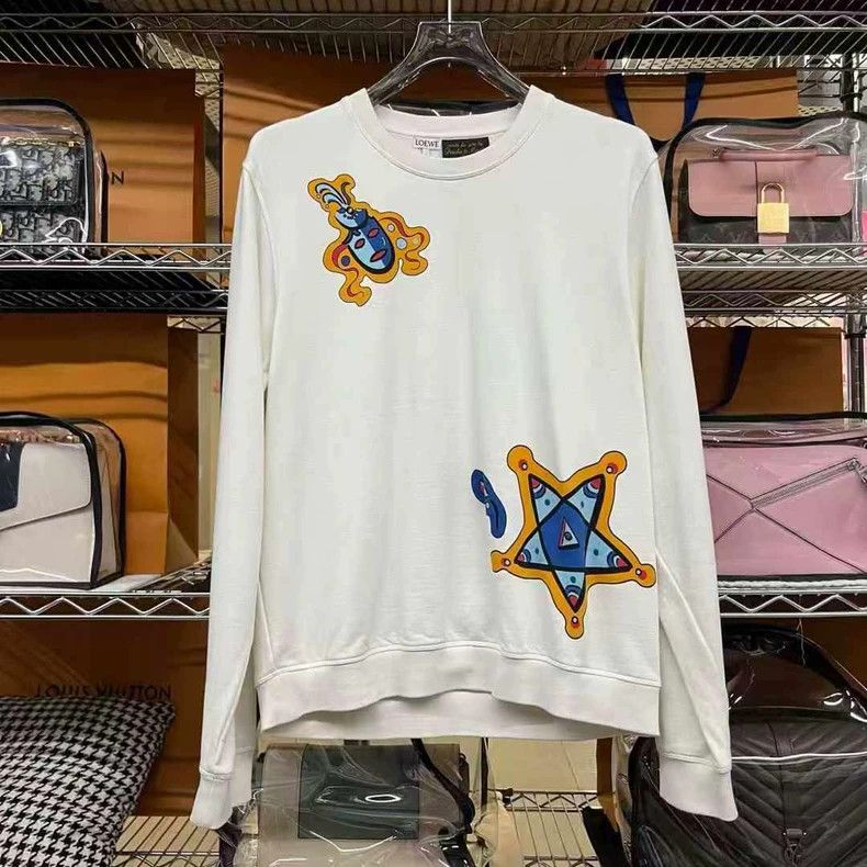 Loewe LOEWE White hoodie Size L / US 10 / IT 46 - 1 Thumbnail