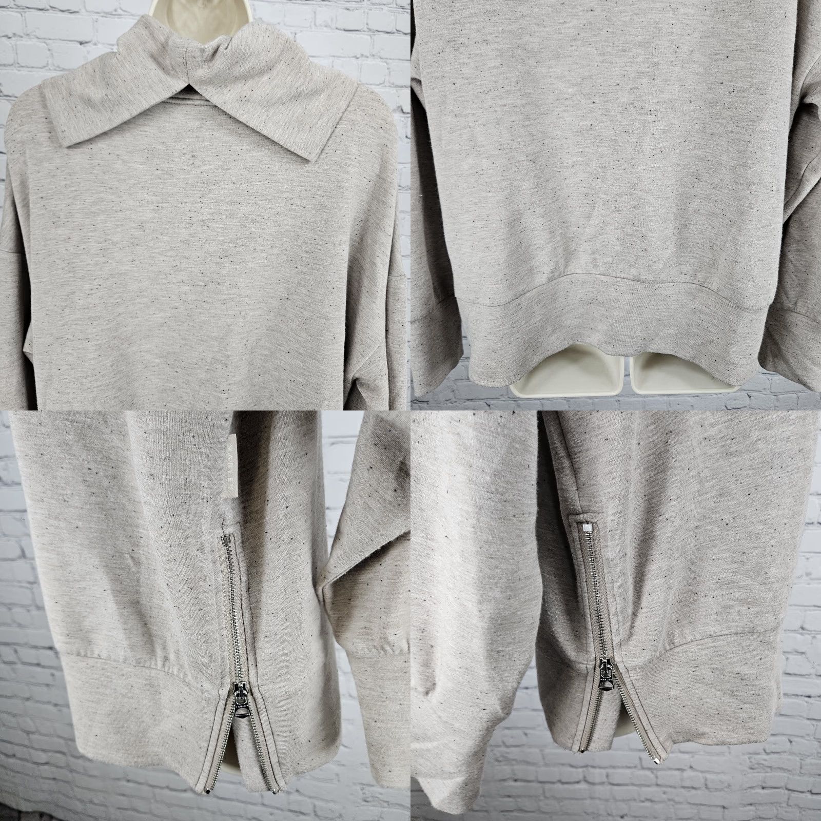 Varley Varley Sweatshirt Pullover Longline Doublesoft Priya Small S Womens Brown Size S / US 4 / IT 40 - 8 Thumbnail