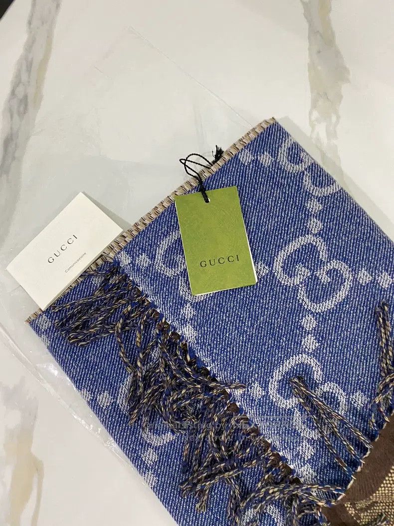 Gucci Gucci Scarf denim blue Size ONE SIZE - 2 Thumbnail