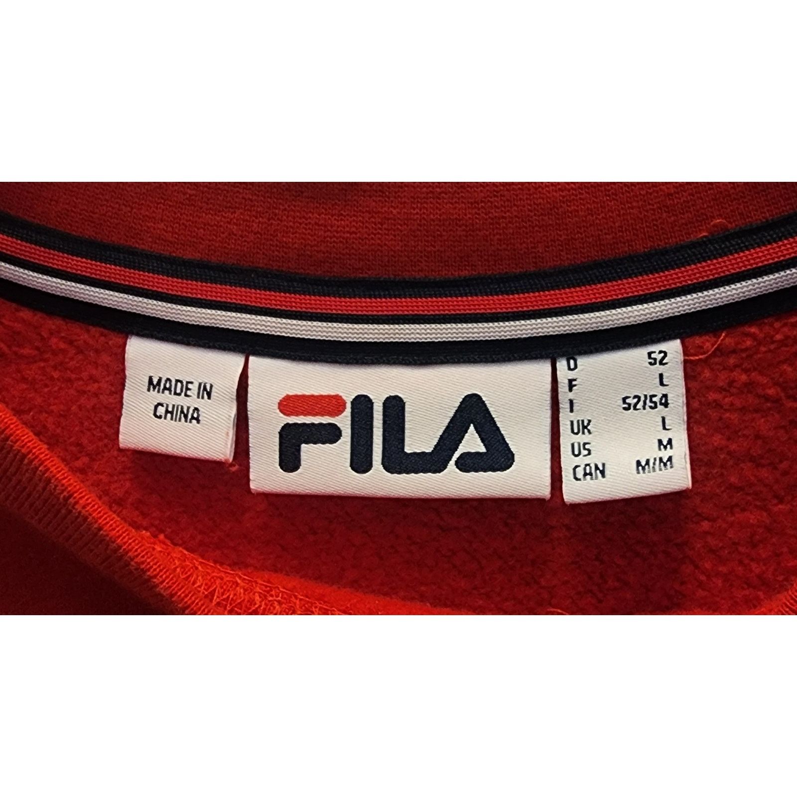 Other Vintage 90s Red Fila Sweatshirt, 100% cotton- US size M Size US M / EU 48-50 / 2 - 3 Thumbnail