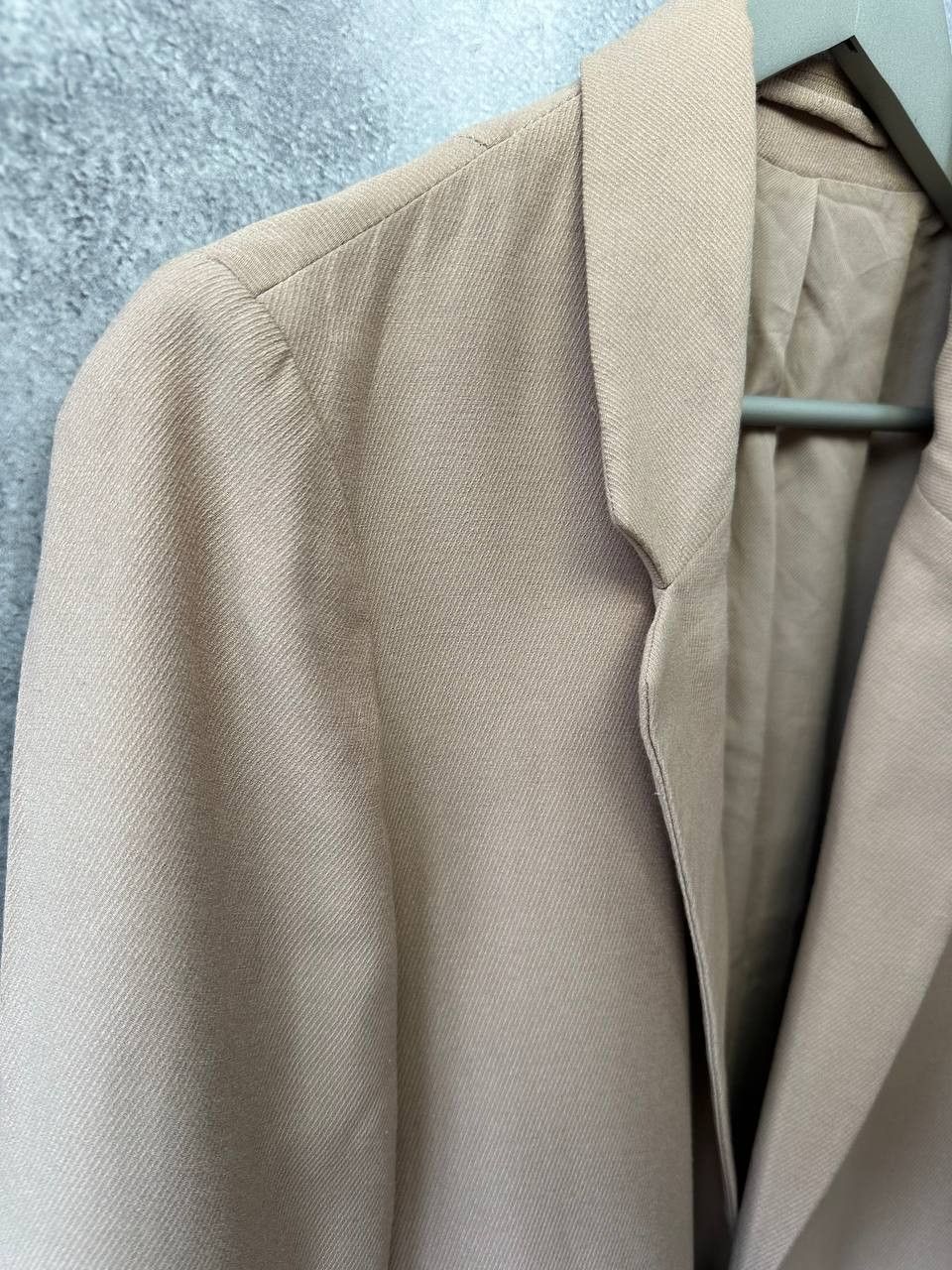 Allsaints ALLSAINTS Aleida Blazer Womens Beige Open Front Long Sleeve Size L / US 10 / IT 46 - 3 Thumbnail