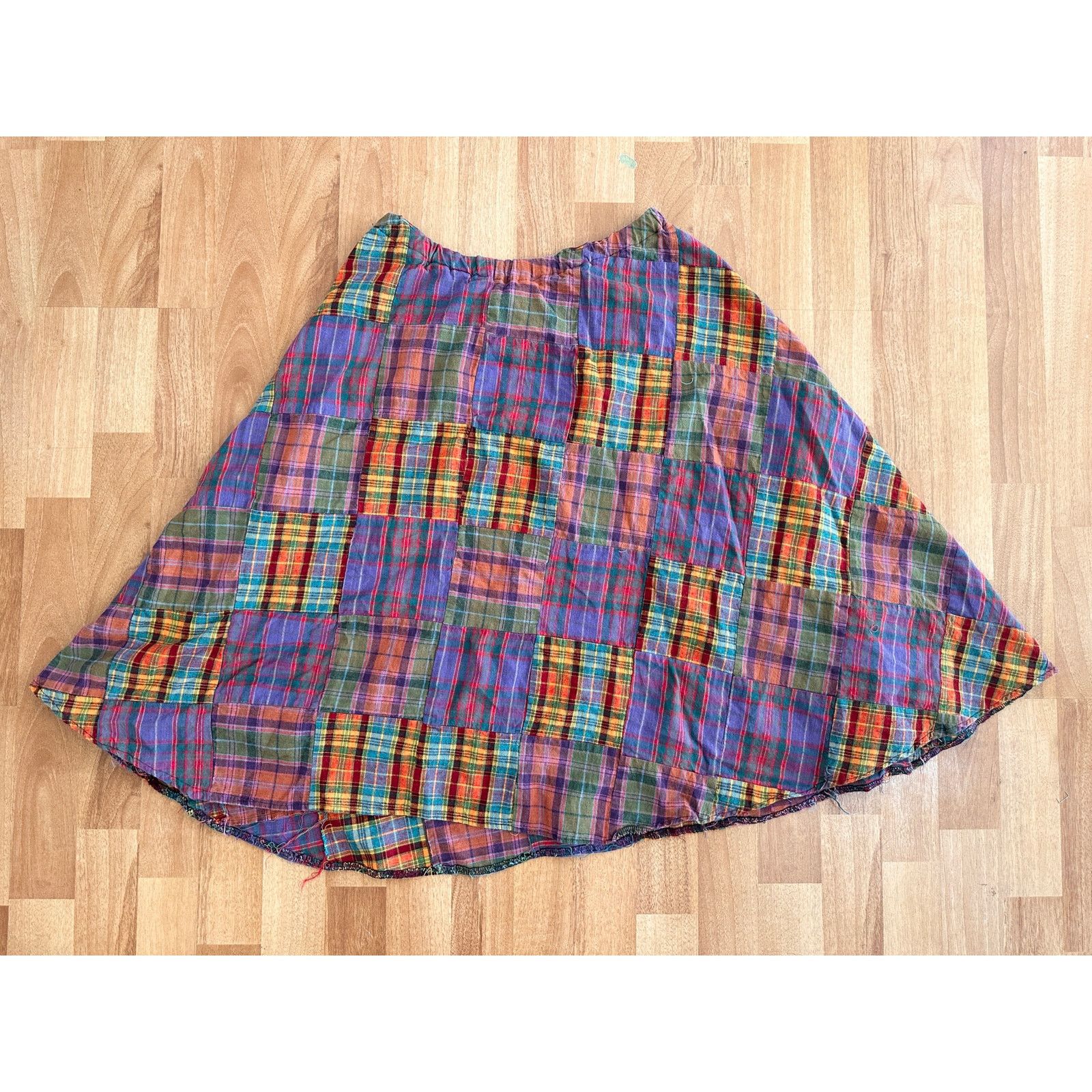 Vintage Vintage 60s 70s Patchwork Midi Skirt Size 27" / US 4 / IT 40 - 8 Thumbnail