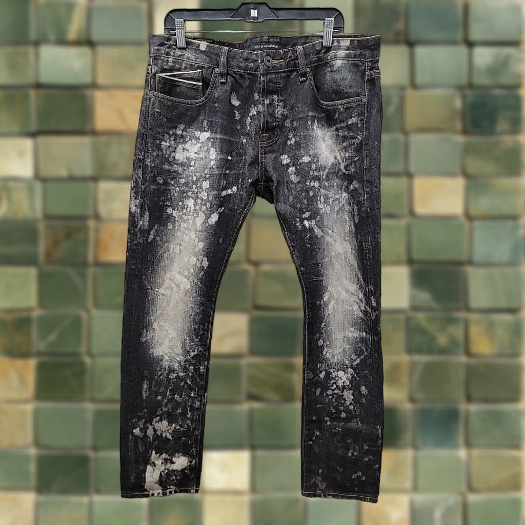 Cult Of Individuality Cult of Individuality Jeans Straight Mens size 36x34 Button Fly Selvedge Denim 5-Pocket Cassic Vintage? Size US 36 / EU 52 - 1 Thumbnail