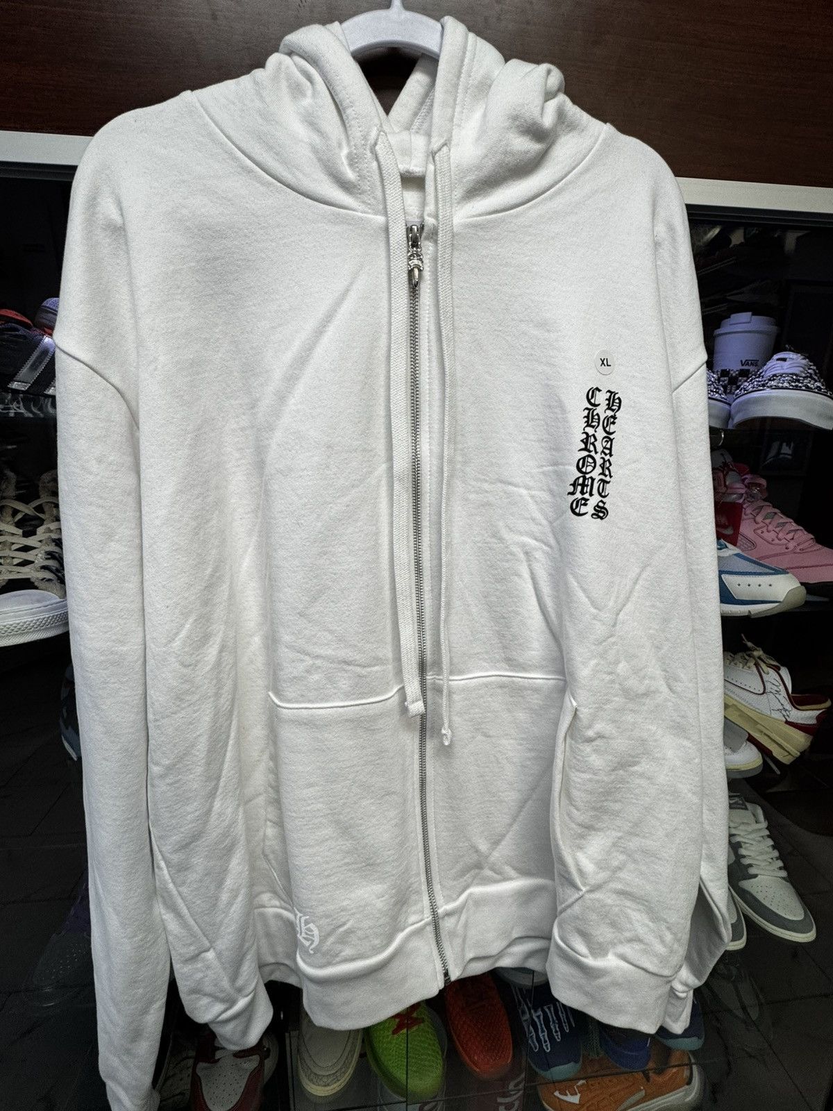 Chrome Hearts Chrome Hearts Vertical Logo Zip Up Sweatshirt size XL Size US XL / EU 56 / 4 - 1 Thumbnail