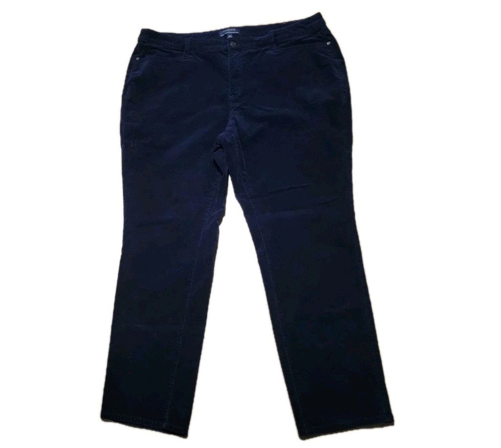 Talbots Talbots Simply Flattering 5 Pocket Straight Navy Corduroy Pa Size 40" / US 18 - 2 Thumbnail