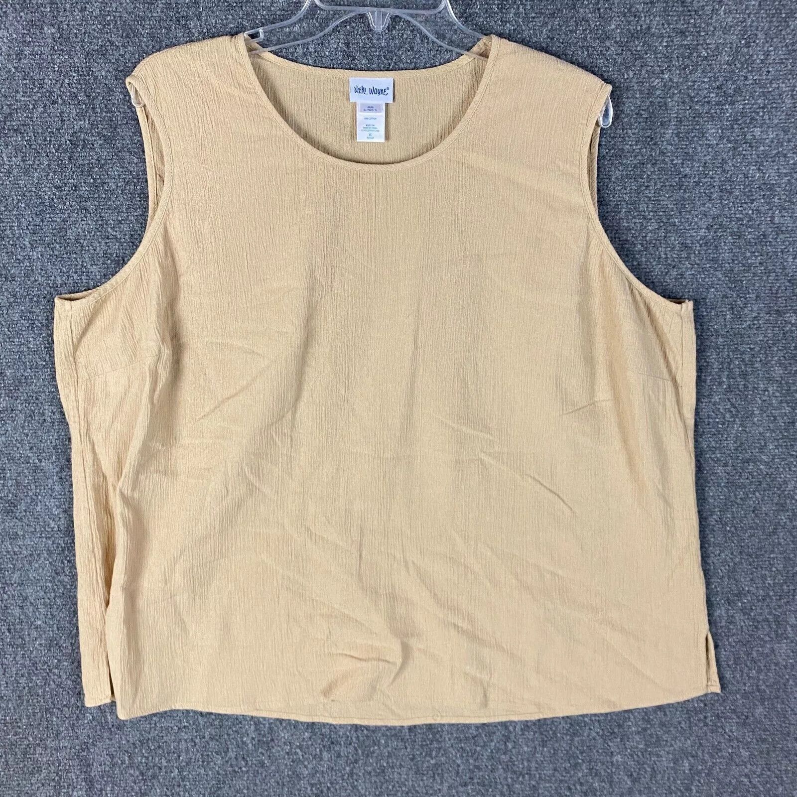 Other Vicki Wayne Tank Top Women's 2X Pullover 100% Cotton Adults Size ONE SIZE - 1 Thumbnail