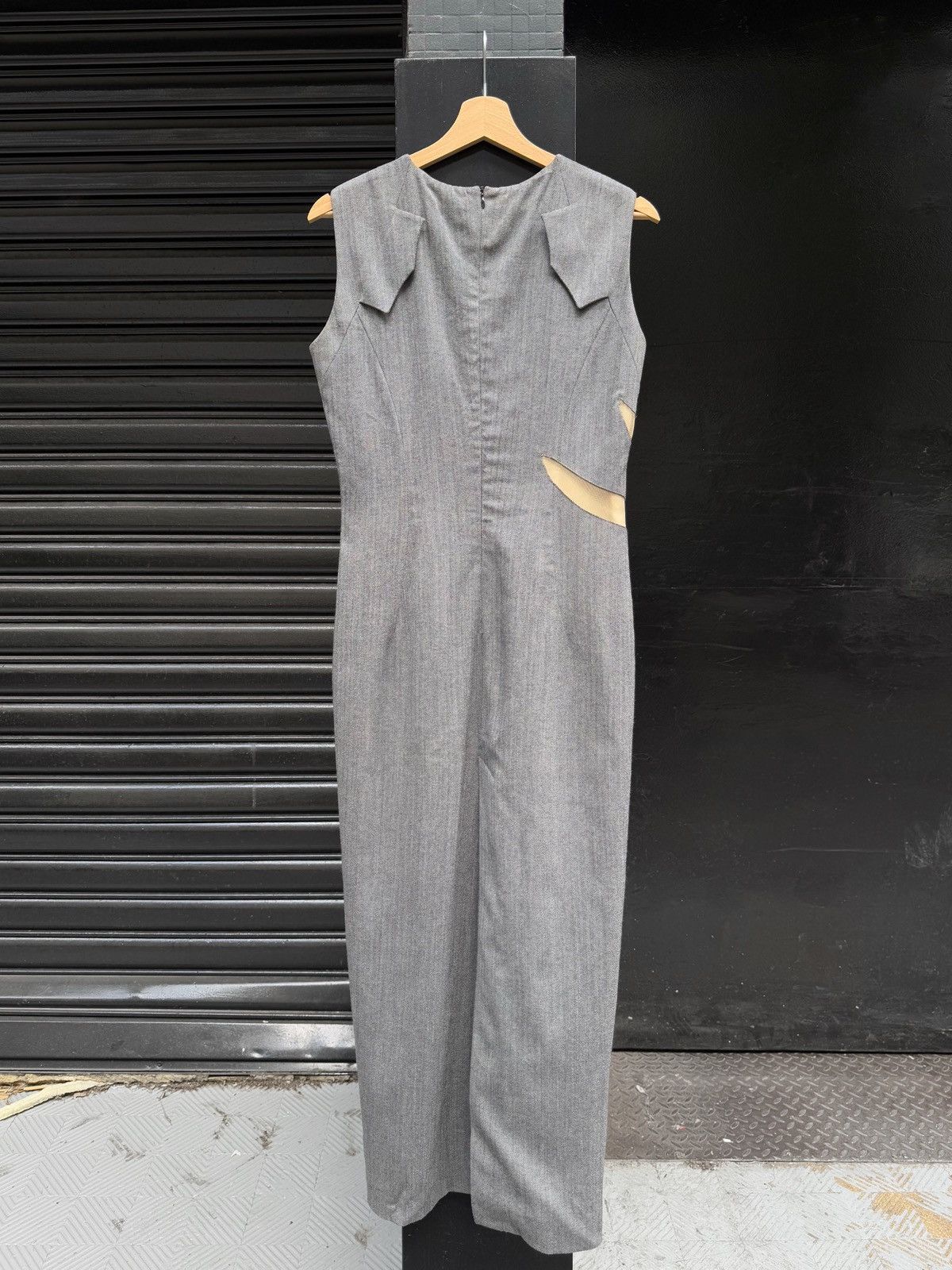 Alexander McQueen Alexander McQueen AW98 Slashed Sheer Panels Wool Maxi Dress Size M / US 6-8 / IT 42-44 - 4 Thumbnail