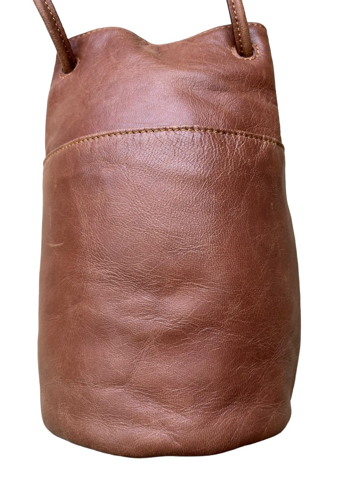 If Six Was Nine × Le Grande Bleu (L.G.B.) GOA Japan Patina Goat Goatskin Leather Bucket Bag Size ONE SIZE - 13 Thumbnail