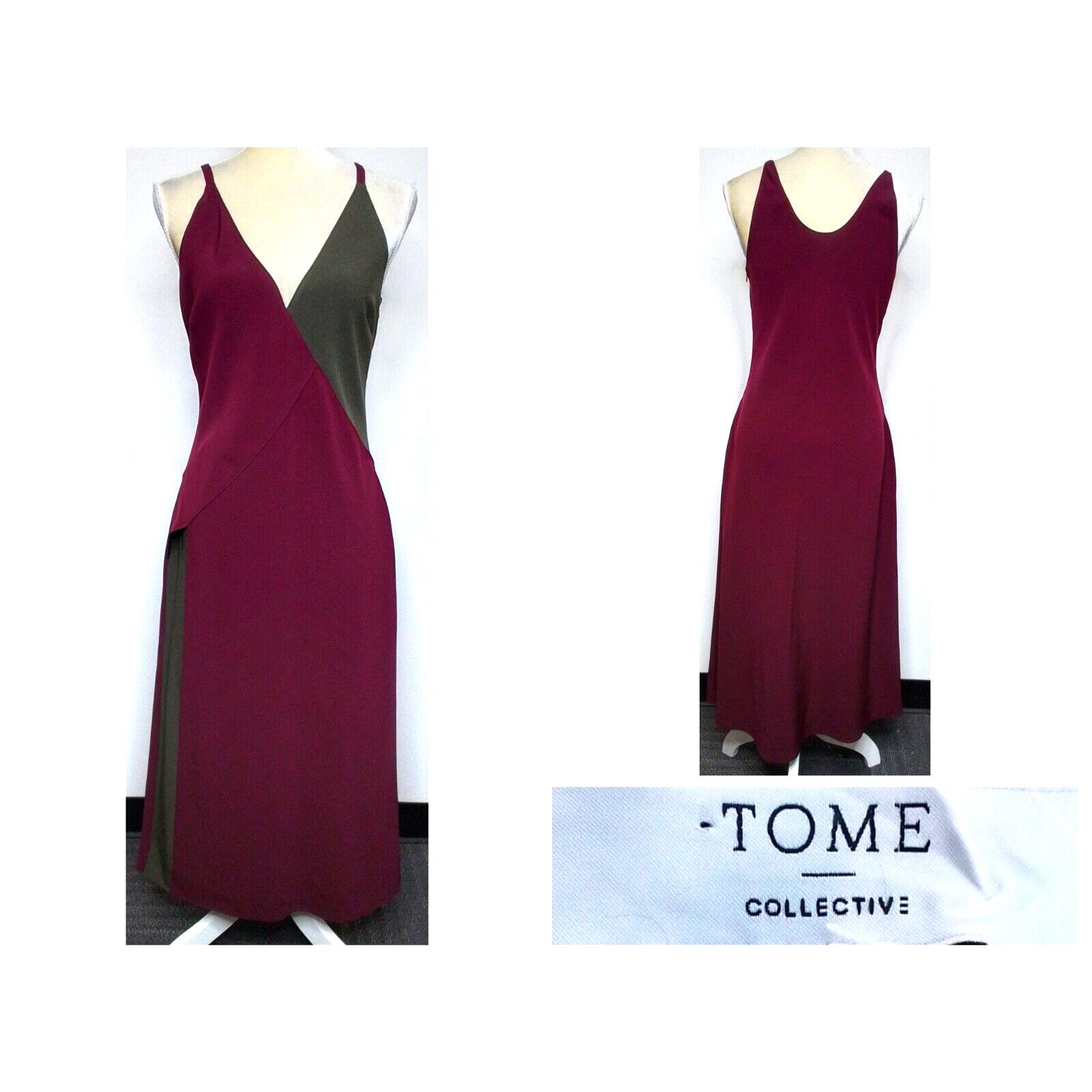 Other Tome Collective Dress Women's 6 Maxi Burgundy & Gray Size M / US 6-8 / IT 42-44 - 1 Thumbnail