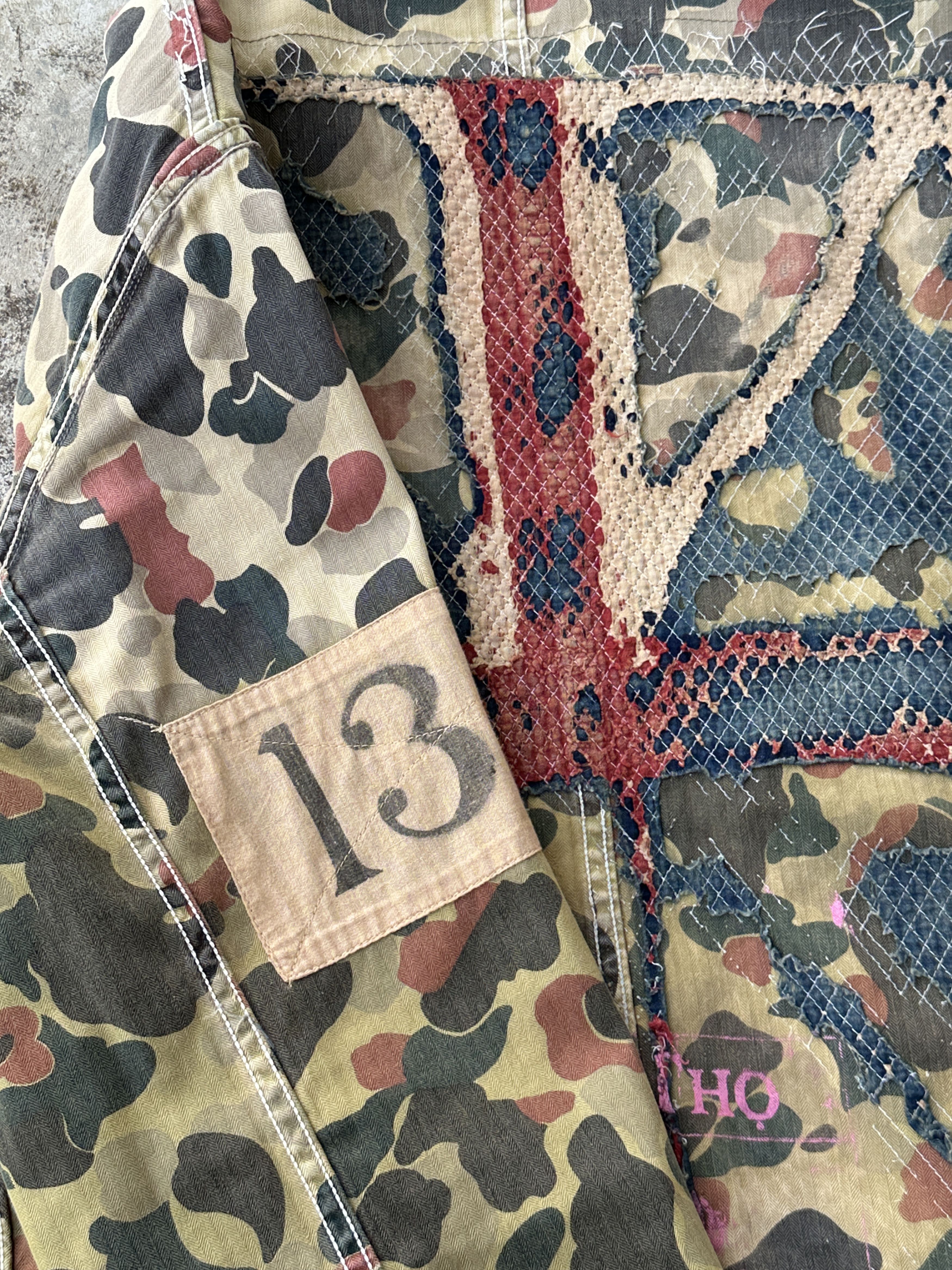 Kapital Kountry HBT Boro Union Jack Flag Field Duck Camo Chore Coat Size US L / EU 52-54 / 3 - 14 Thumbnail