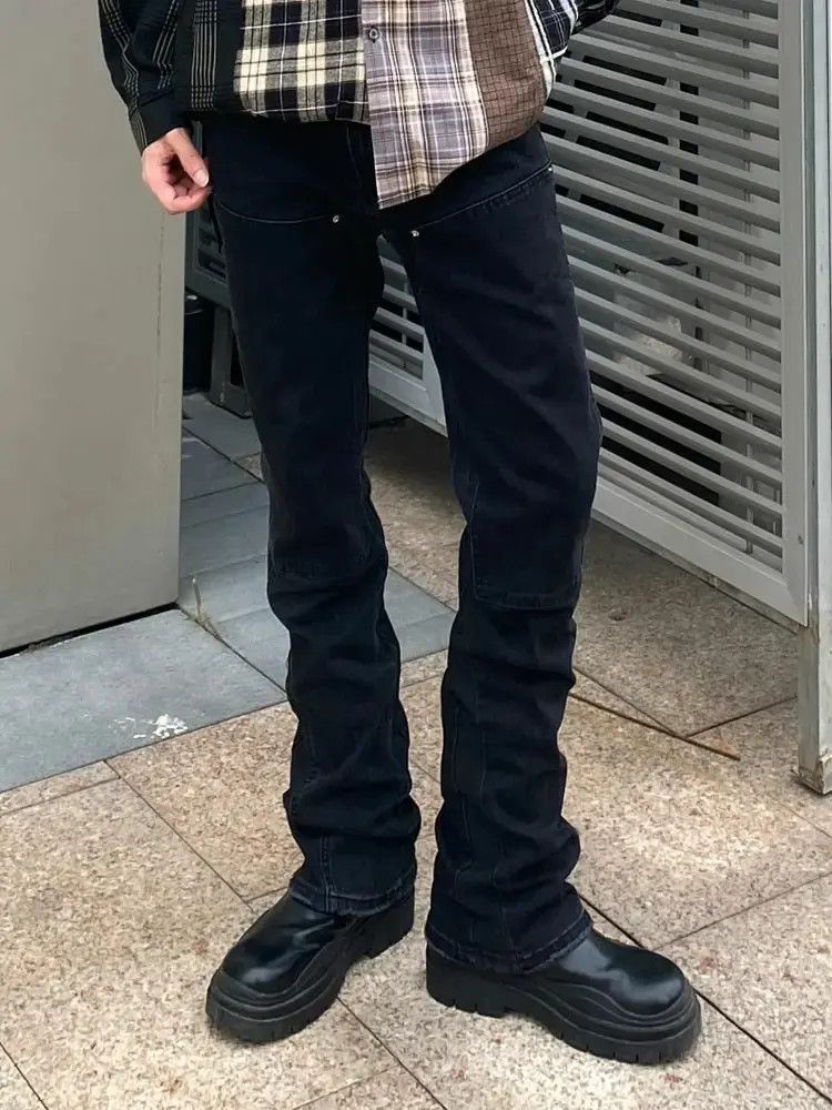 Designer × Japanese Brand × Vintage vibe grunge flared faded carpenter pants Size US 33 - 2 Thumbnail