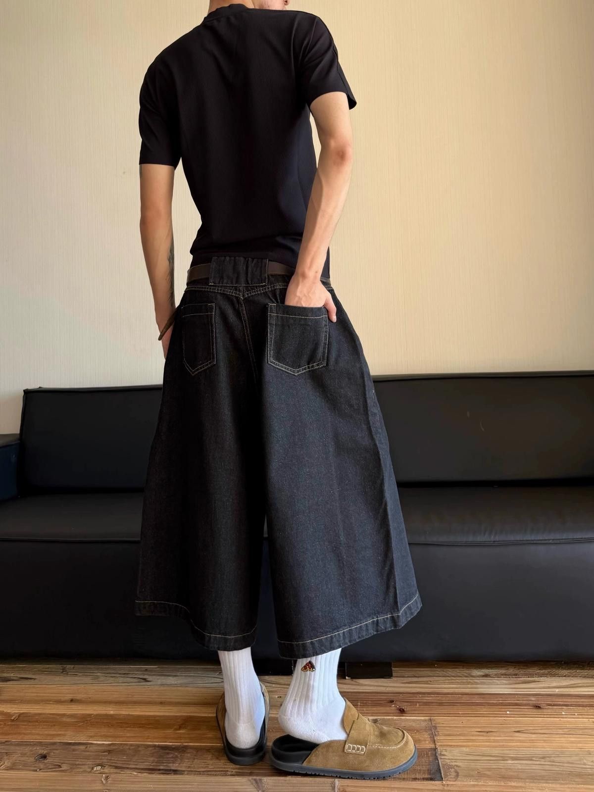 Other Black Wide-Leg Jorts Size US 32 / EU 48 - 7 Thumbnail