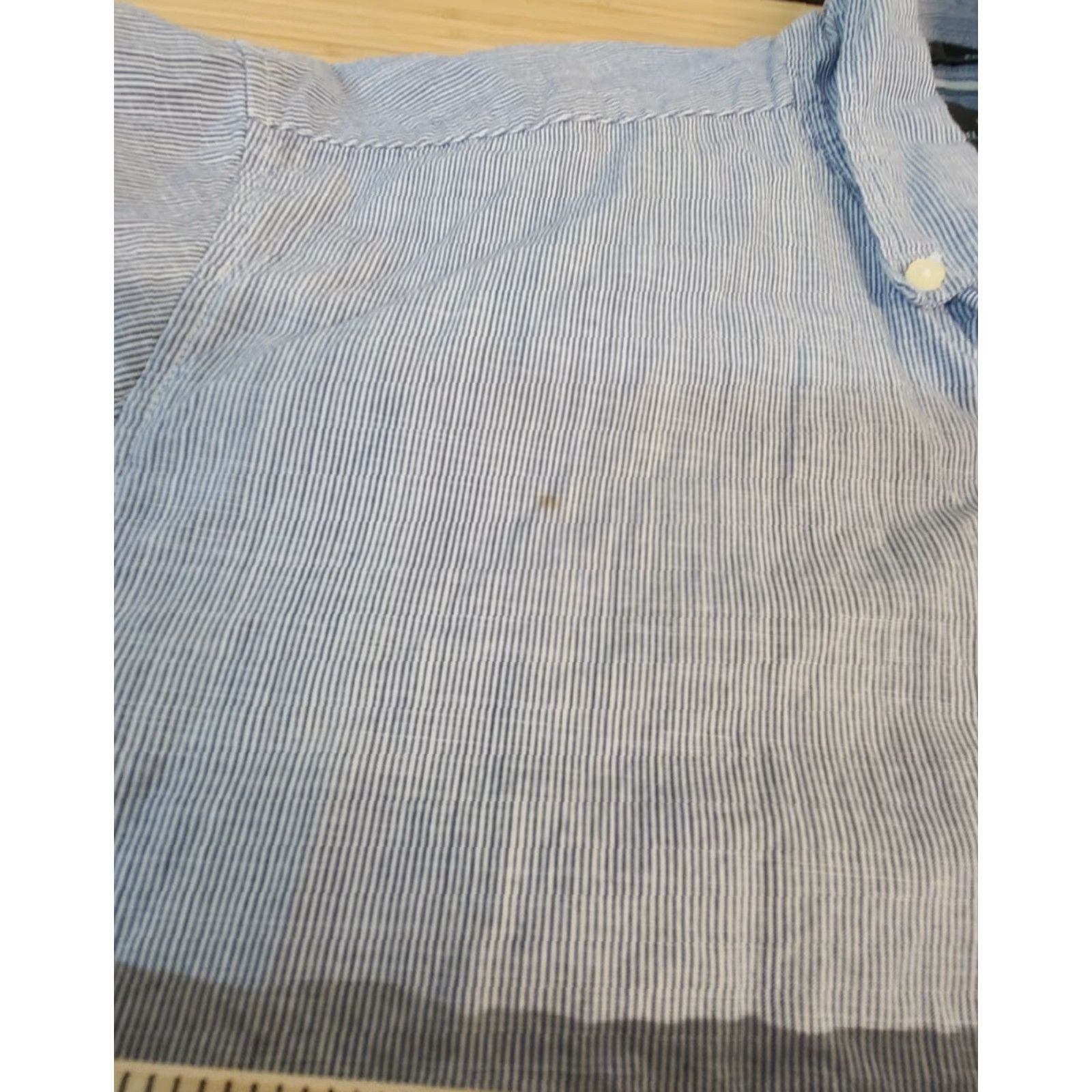 H&M LOGG H&M Button Up Shirt Mens L Navy Long Sleeve Regular Fit 100% Cotton Pocket Size US L / EU 52-54 / 3 - 5 Thumbnail
