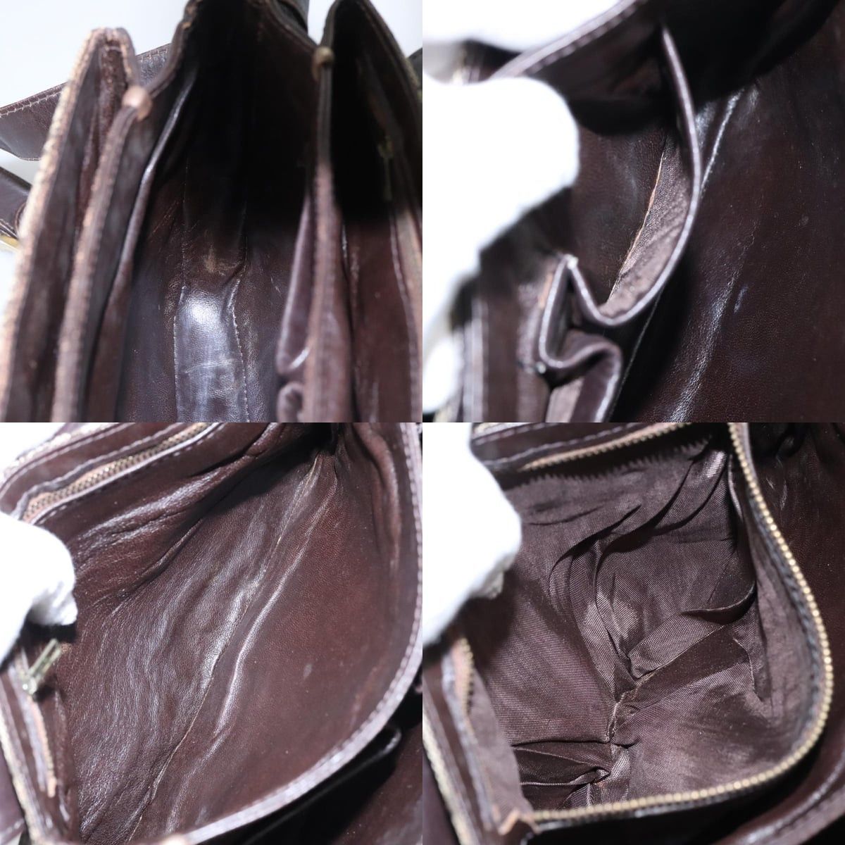 Celine CELINE C Sulky Shoulder Bag Canvas Leather Beige Brown Gold Size ONE SIZE - 12 Thumbnail