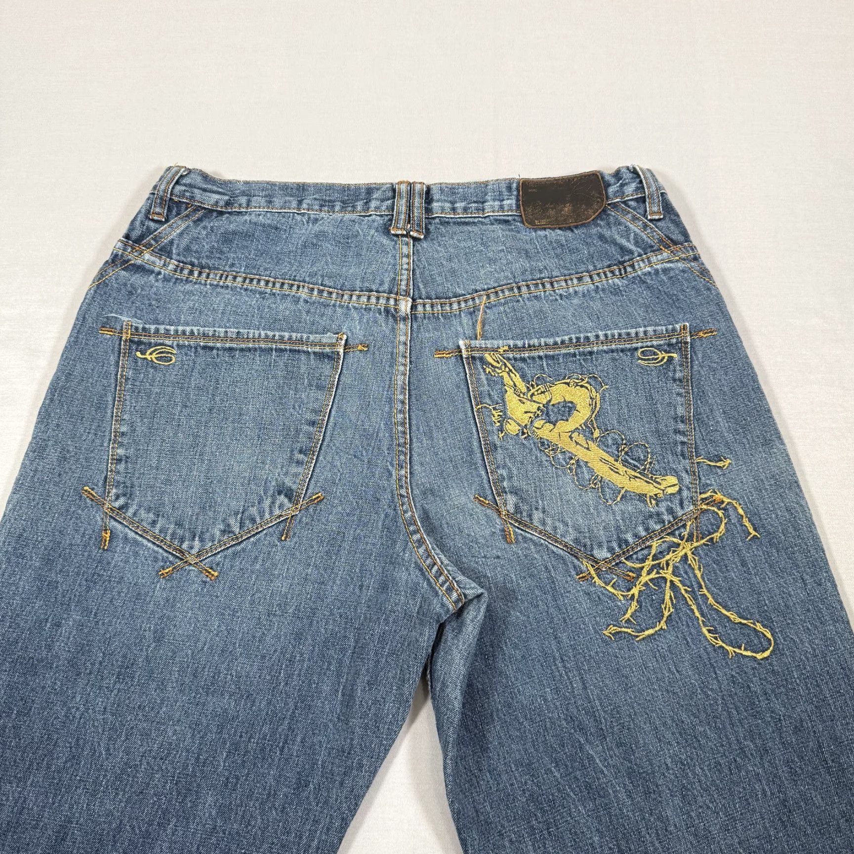 Rocawear VINTAGE Rocawear Jeans Mens 36x32 Blue Baggy Loose Embroidered Denim Pants Y2K Size US 36 / EU 52 - 2 Thumbnail