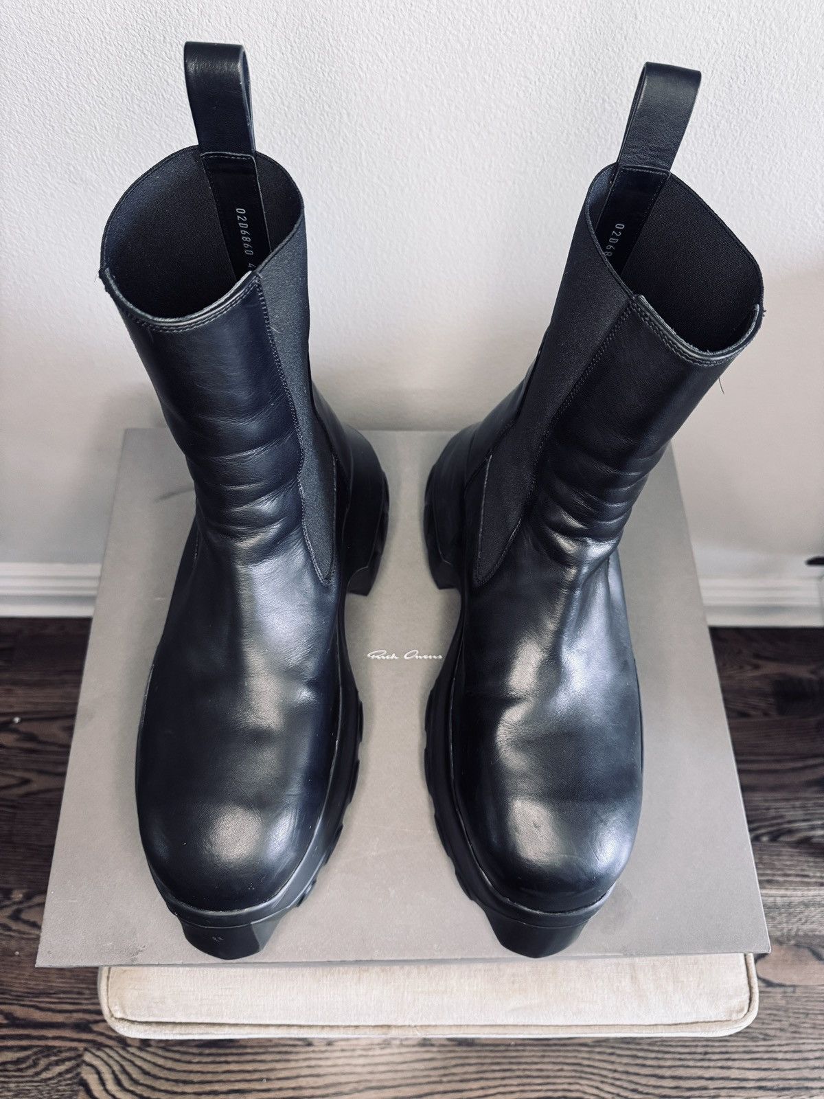 Rick Owens Beatle Mega Tractor Boots - 43