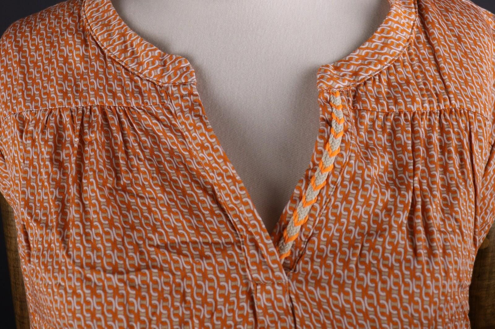 Designer Emily Van Den Bergh Orange All Over Top Shirt Size M Size M / US 6-8 / IT 42-44 - 4 Thumbnail
