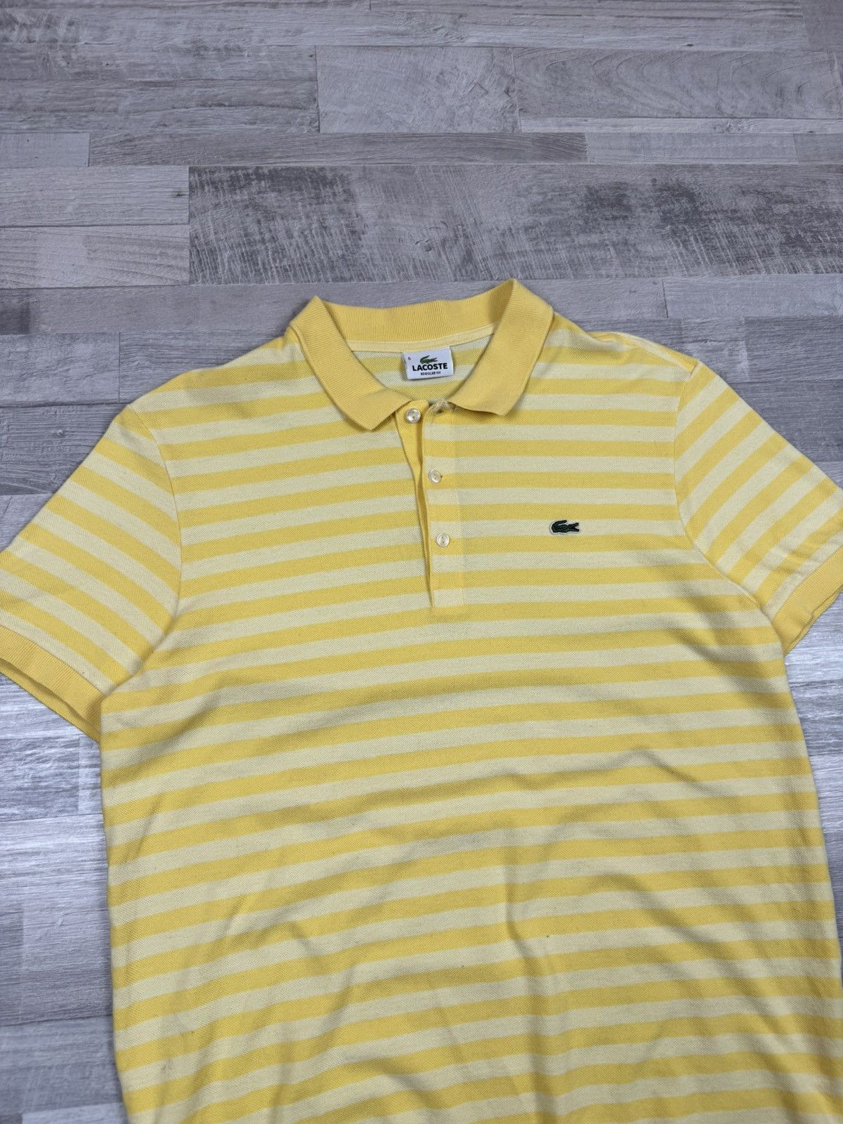 Lacoste Lacoste Yellow Striped Polo T shirt Mens Size US L / EU 52-54 / 3 - 3 Thumbnail