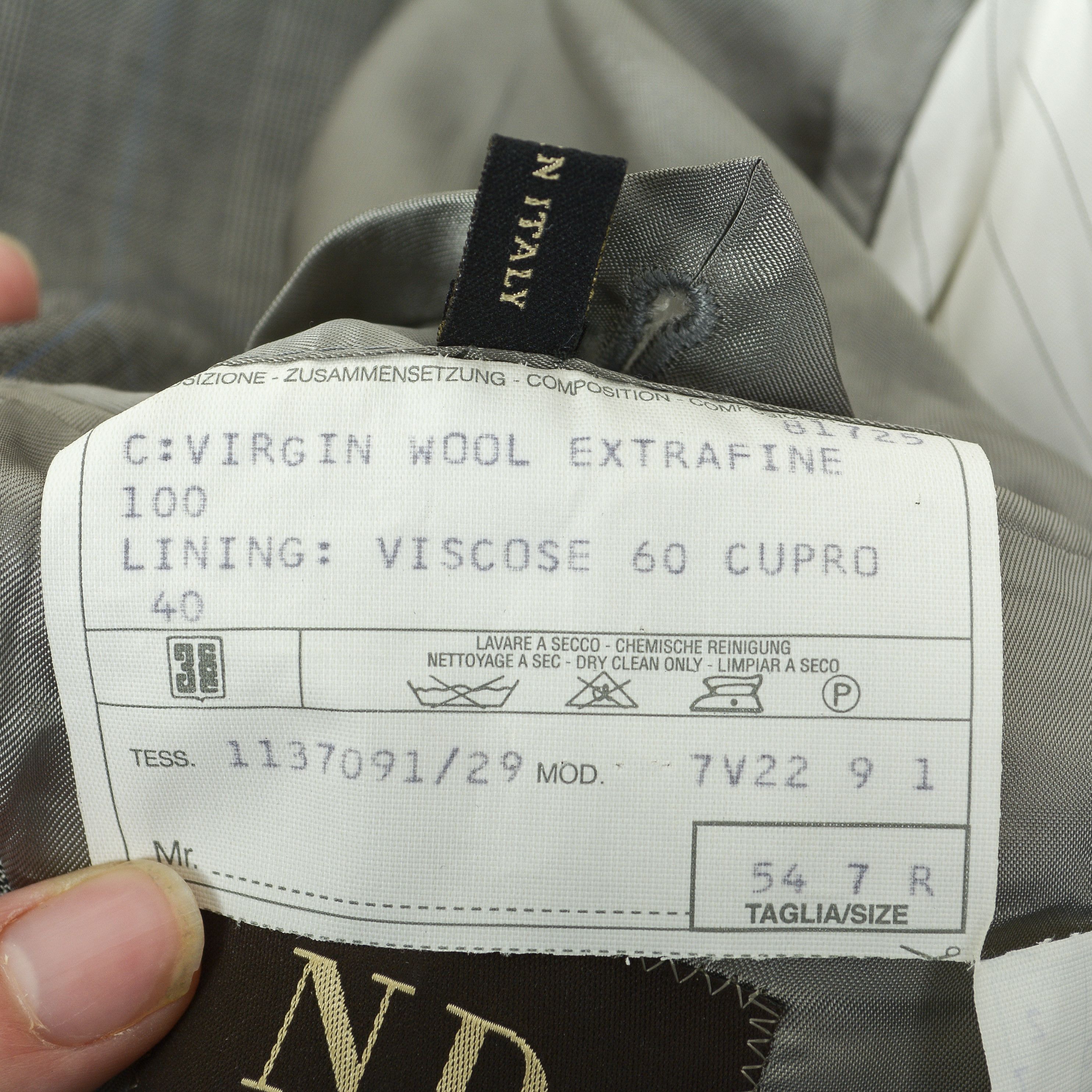 Designer × Other W20 NINO DANIELI Men Blazer Wool Suit Jacket Sport Coat 44US Size 44R - 7 Thumbnail