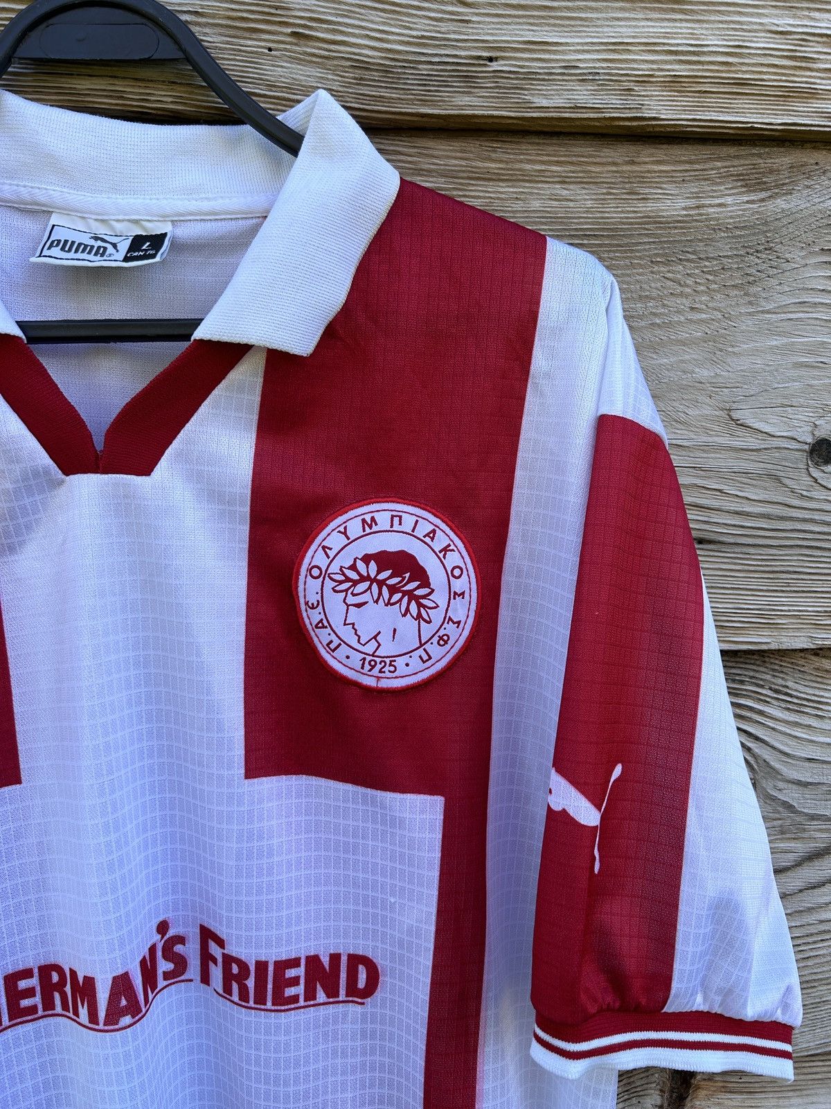 Puma 90s Vintage Puma Olympiacos Fc Unreleased Soccer Jersey Size US L / EU 52-54 / 3 - 2 Thumbnail