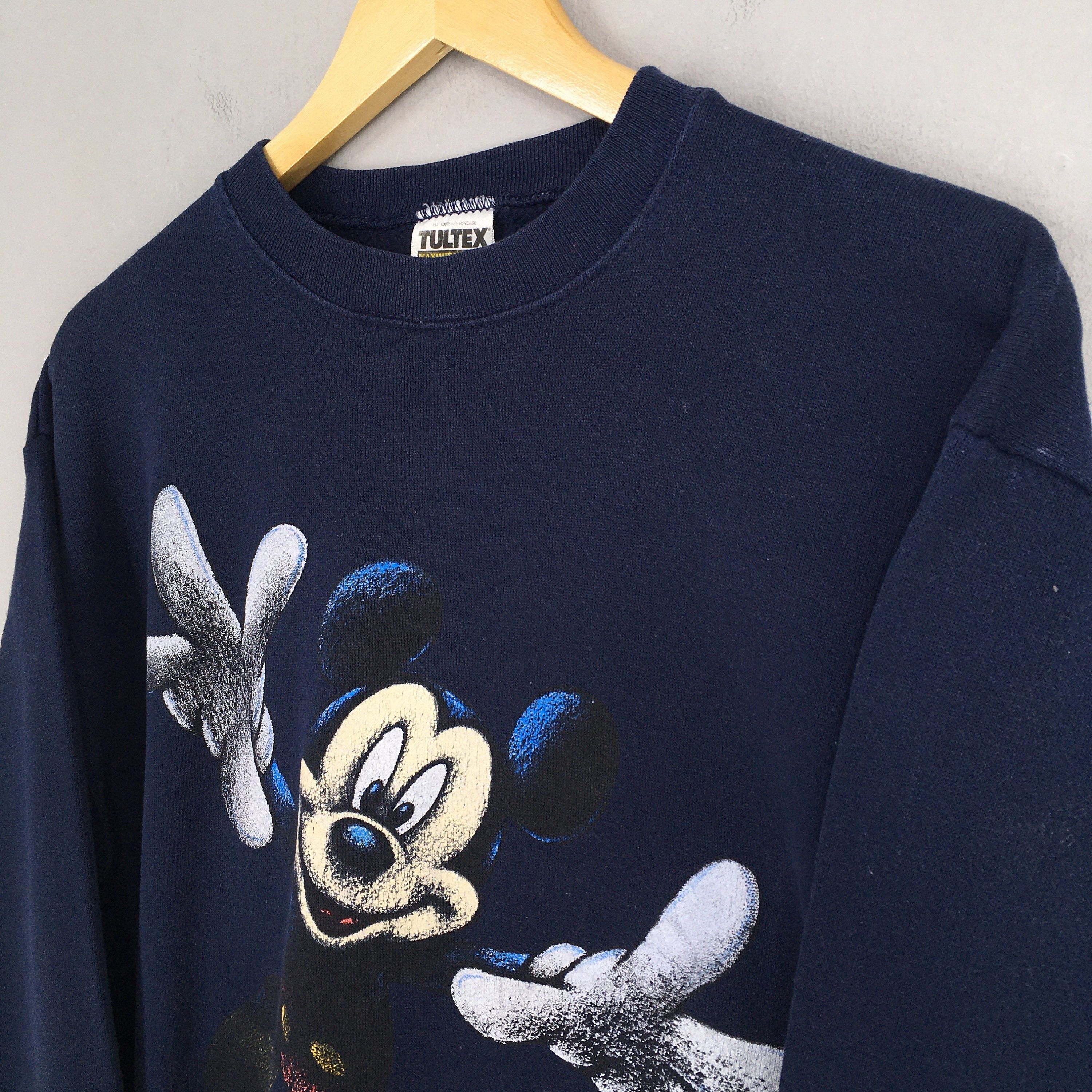 Disney Vintage 90s Mickey Mouse Blue Sweatshirts Medium Size US M / EU 48-50 / 2 - 3 Thumbnail