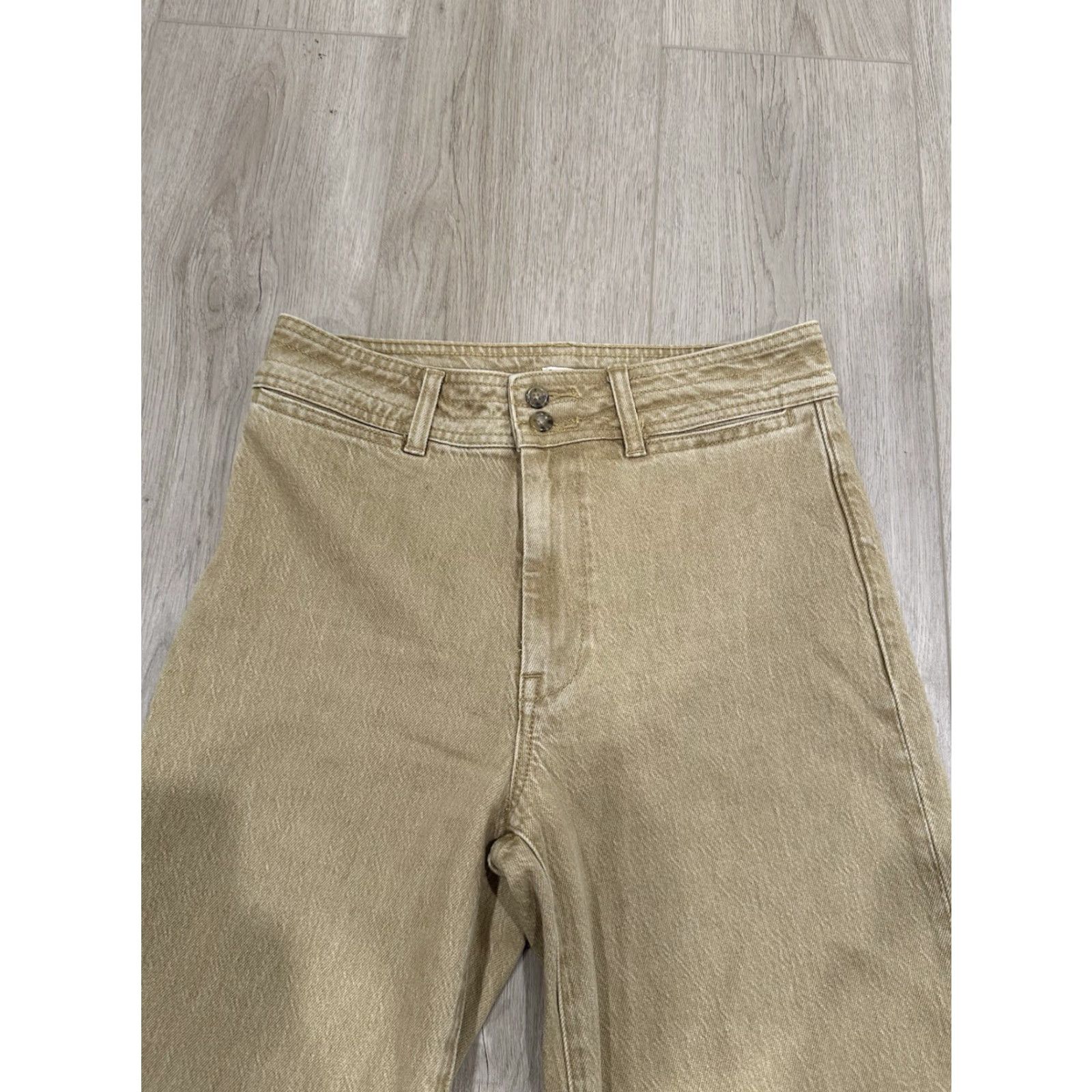 Faherty Faherty Women’s Pants in Gilded Sand Wash Wide Leg Stretch 27 Sand Womens Size 27" / US 4 / IT 40 - 4 Thumbnail