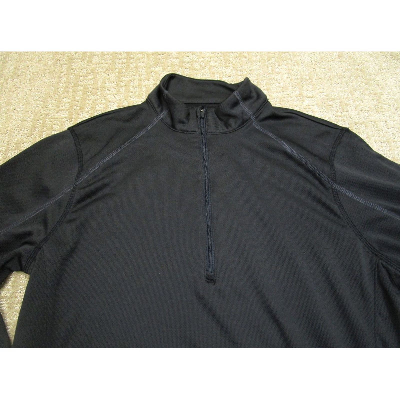 Spyder Spyder Pullover Men M Black 1/4 Zip Active Training Run Gym Knit Polyester Logo Regular Long Sleeve Vintage? No Size US M / EU 48-50 / 2 - 2 Thumbnail