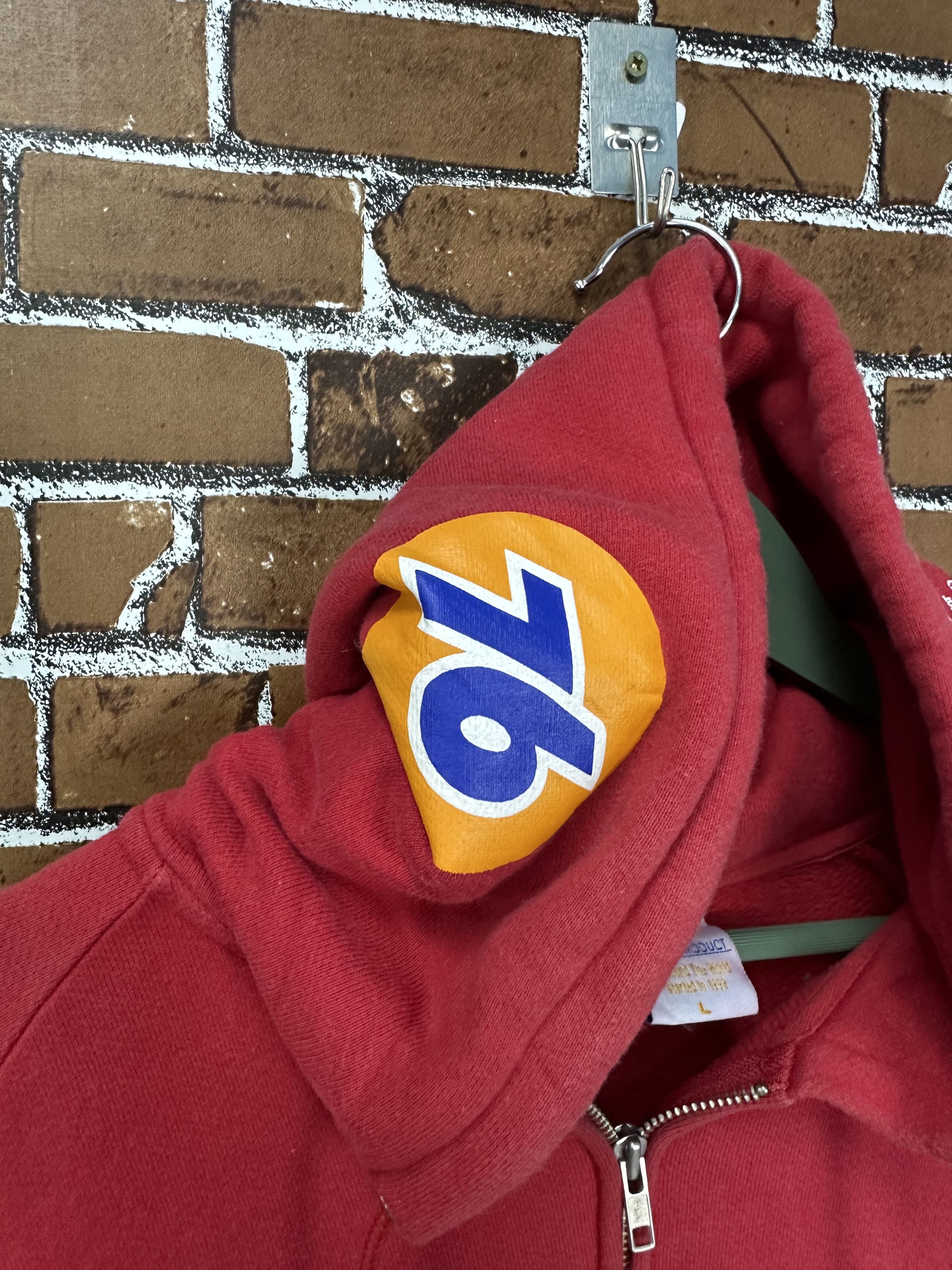 YELLOW CORN Vintage Union 76 Lubricant Yellow Corn Hoodie Z499 Size US L / EU 52-54 / 3 - 5 Thumbnail
