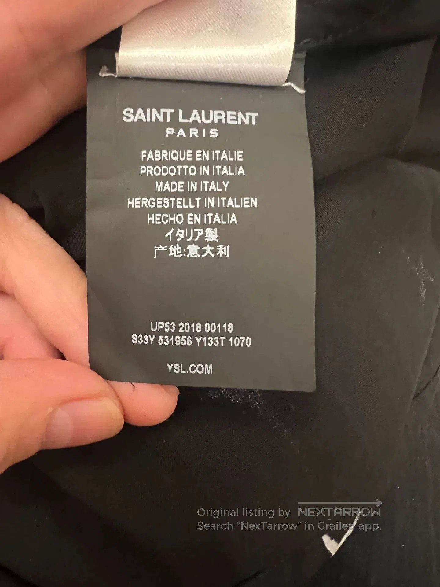 Saint Laurent Paris Saint Laurent Star Logo Silk Short Sleeve Shirt. Size US XXS / EU 40 - 3 Thumbnail