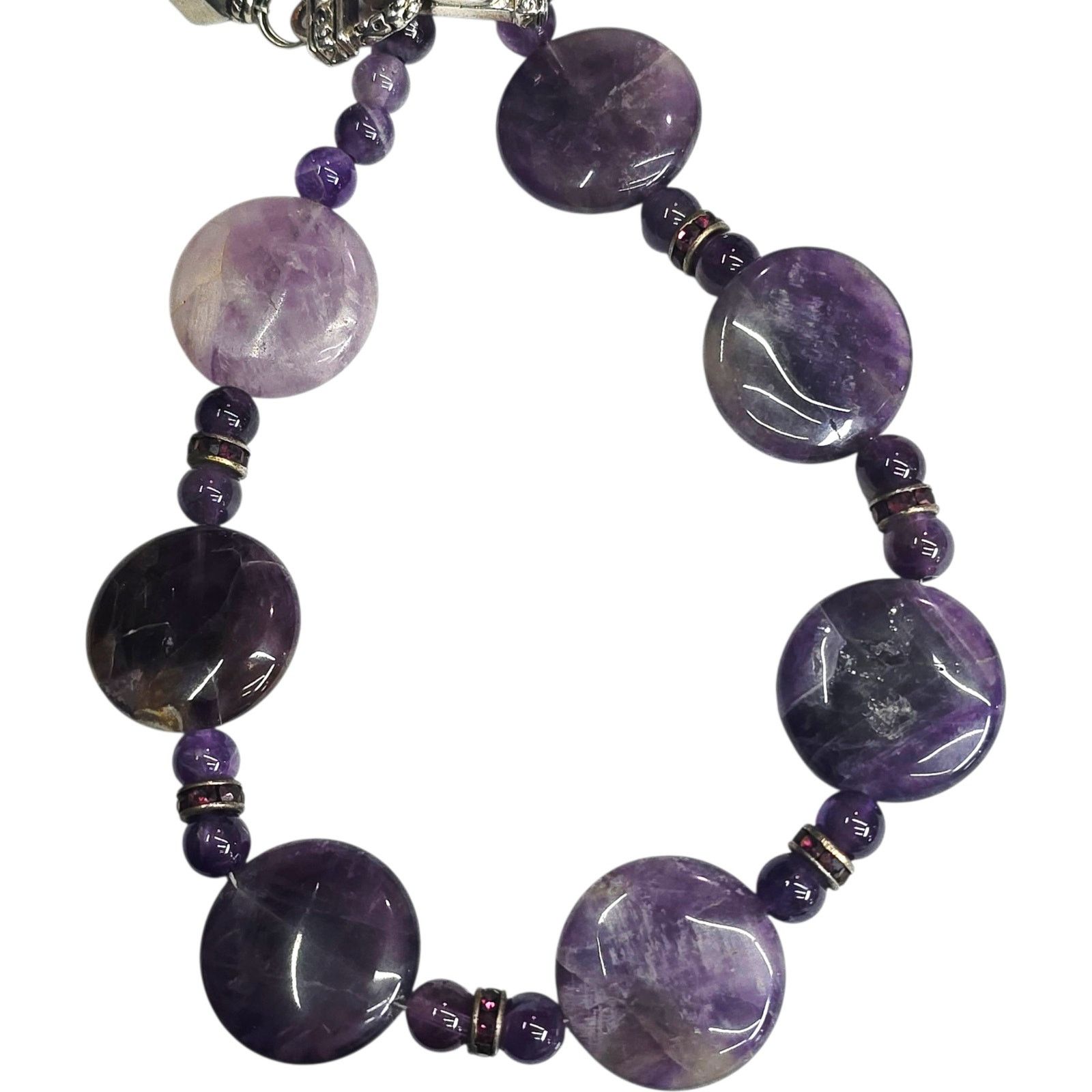Other Amethyst Beaded Necklace w/ Magnetic Clasp Size ONE SIZE - 6 Thumbnail