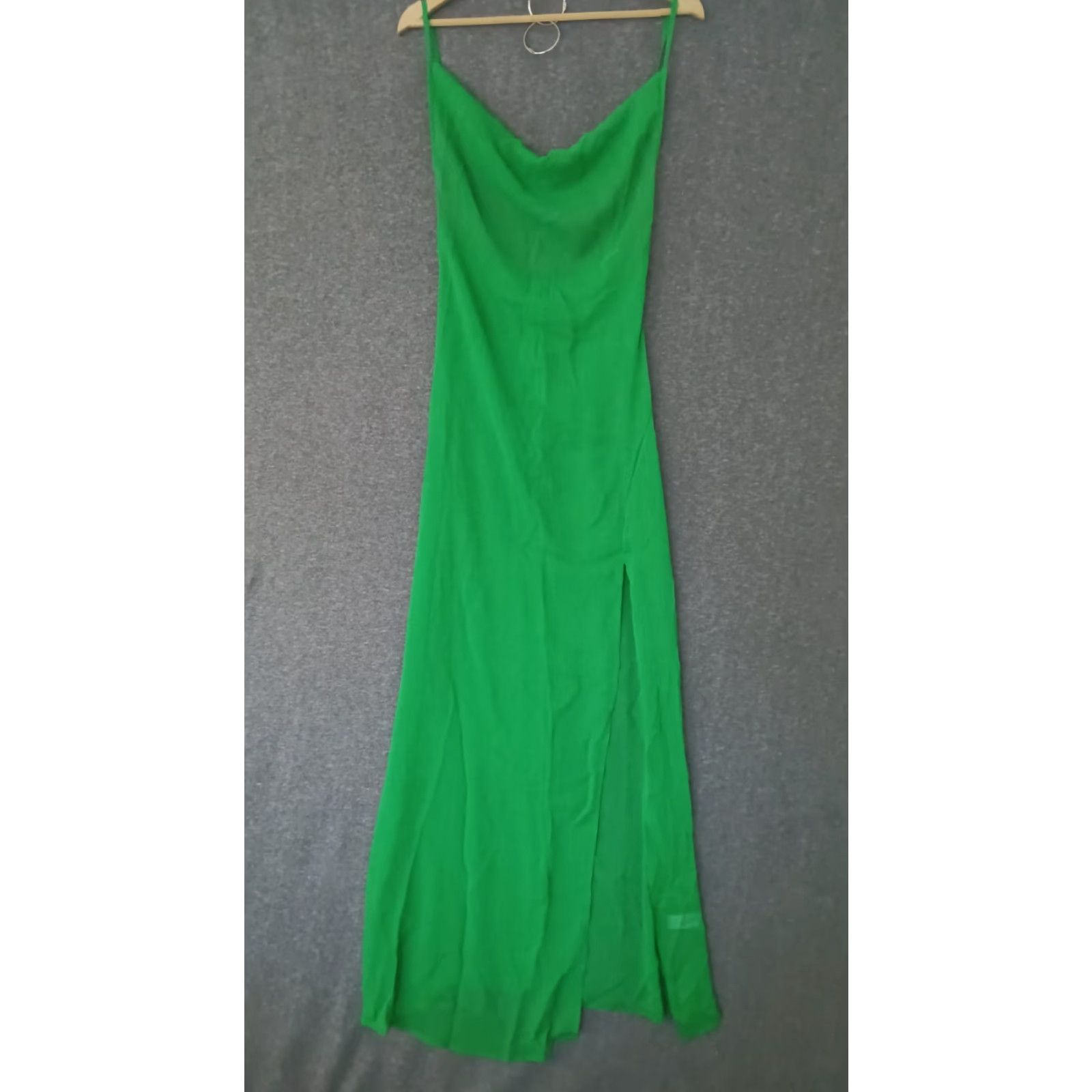 Vintage Toluca Swim Green Maxi Cover Up XS Cowl Neck Sheer Dress Women Beach Casual Size XS / US 0-2 / IT 36-38 - 2 Thumbnail