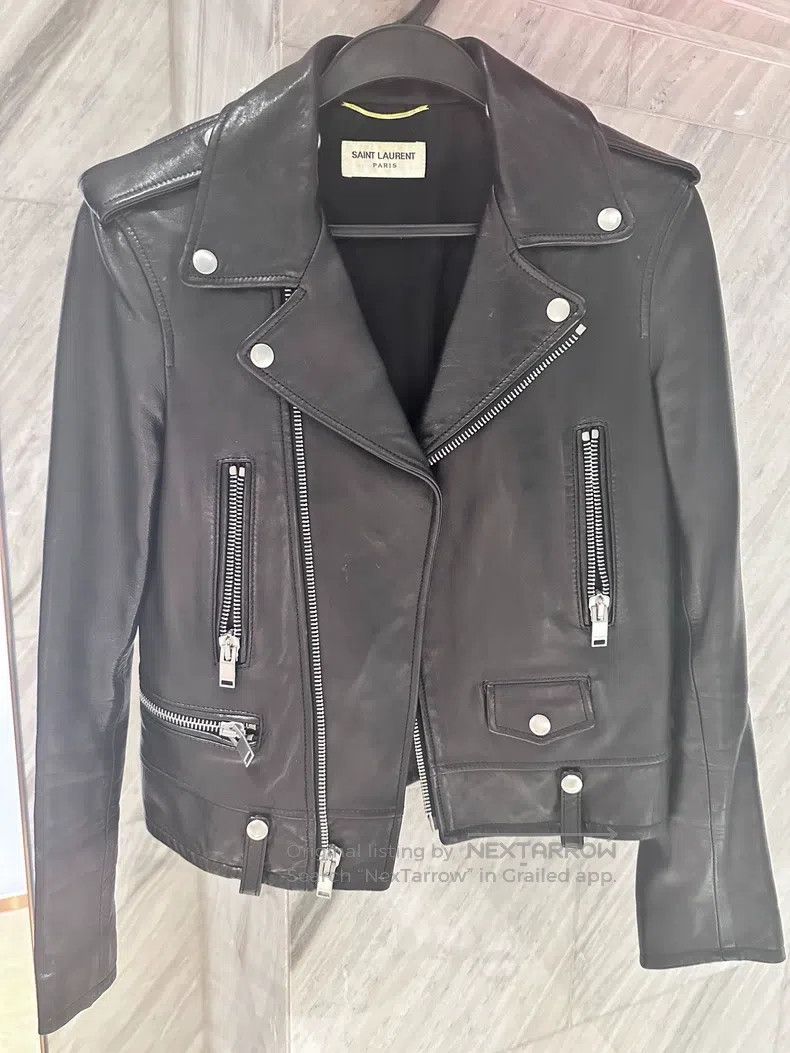 Saint Laurent Paris Saint Laurent Paris Classic Biker Lamb Leather Jacket Size XS / US 0-2 / IT 36-38 - 2 Thumbnail