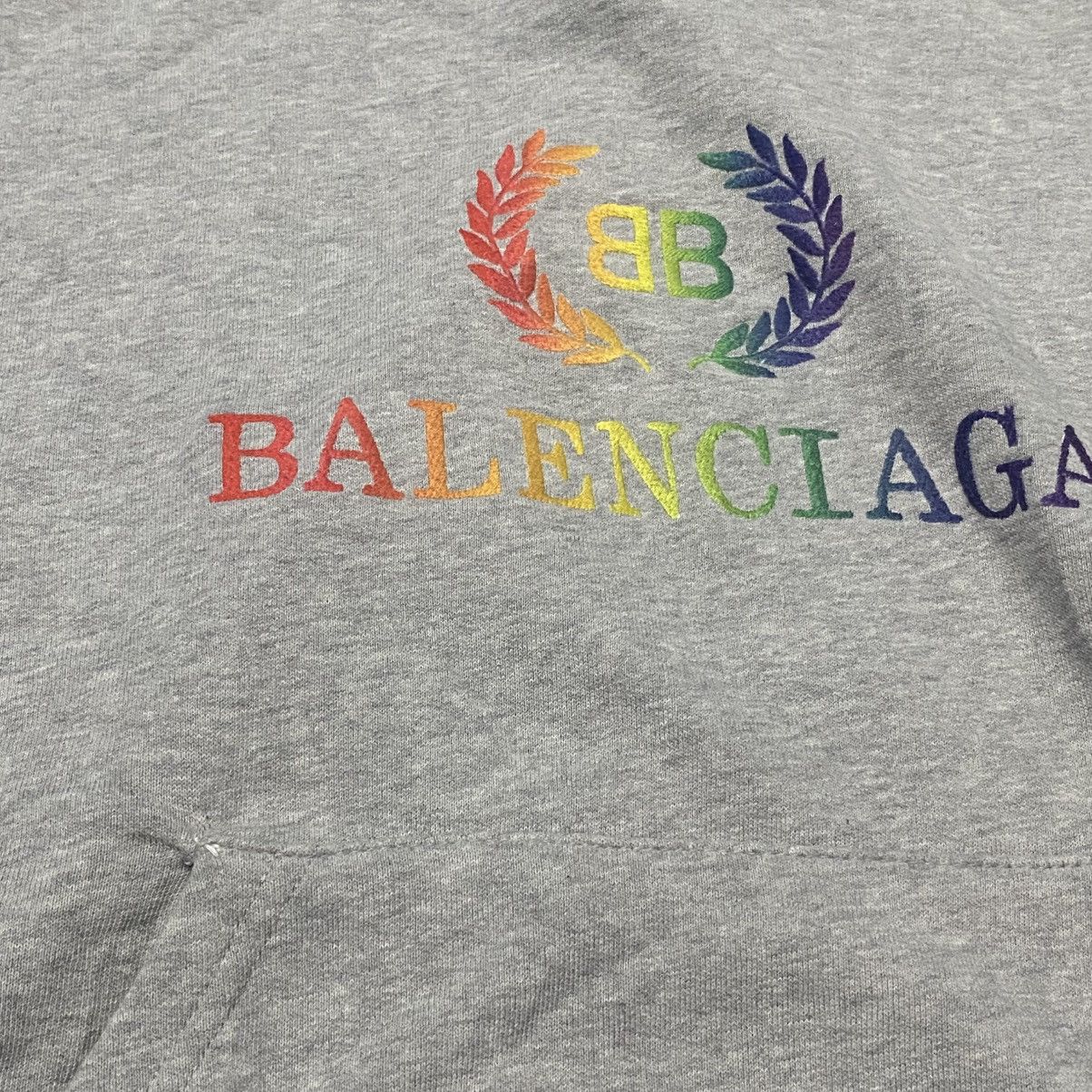 Balenciaga Balenciaga Rainbow Logo Hoodie Size US XXS / EU 40 - 4 Thumbnail