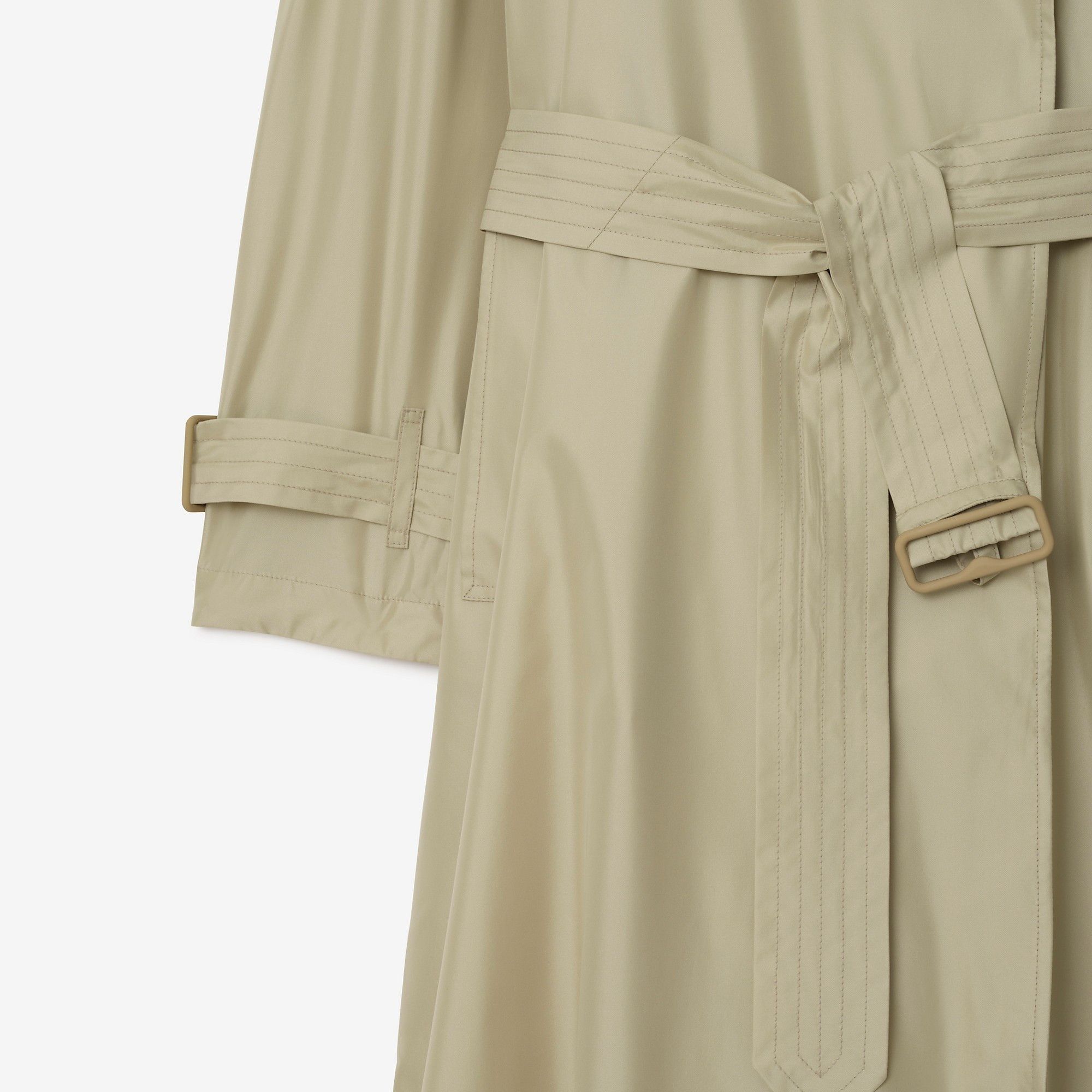 Burberry o1w1db10326 Long Silk Trench Coat in Beige Size US S / EU 44-46 / 1 - 5 Thumbnail