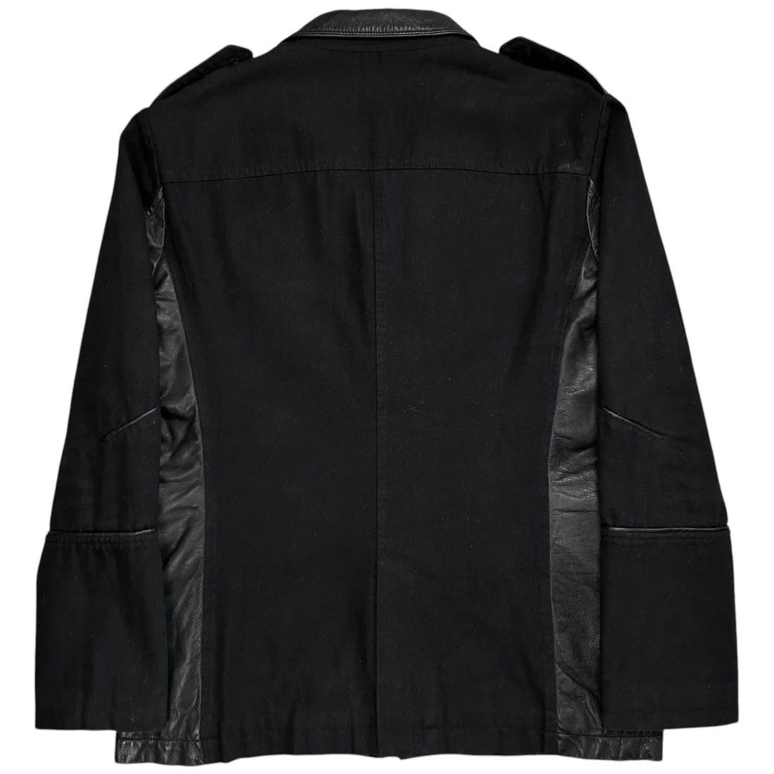Dirk Bikkembergs Dirk Bikkembergs Leather Applicated Military Blazer Size US M / EU 48-50 / 2 - 3 Thumbnail