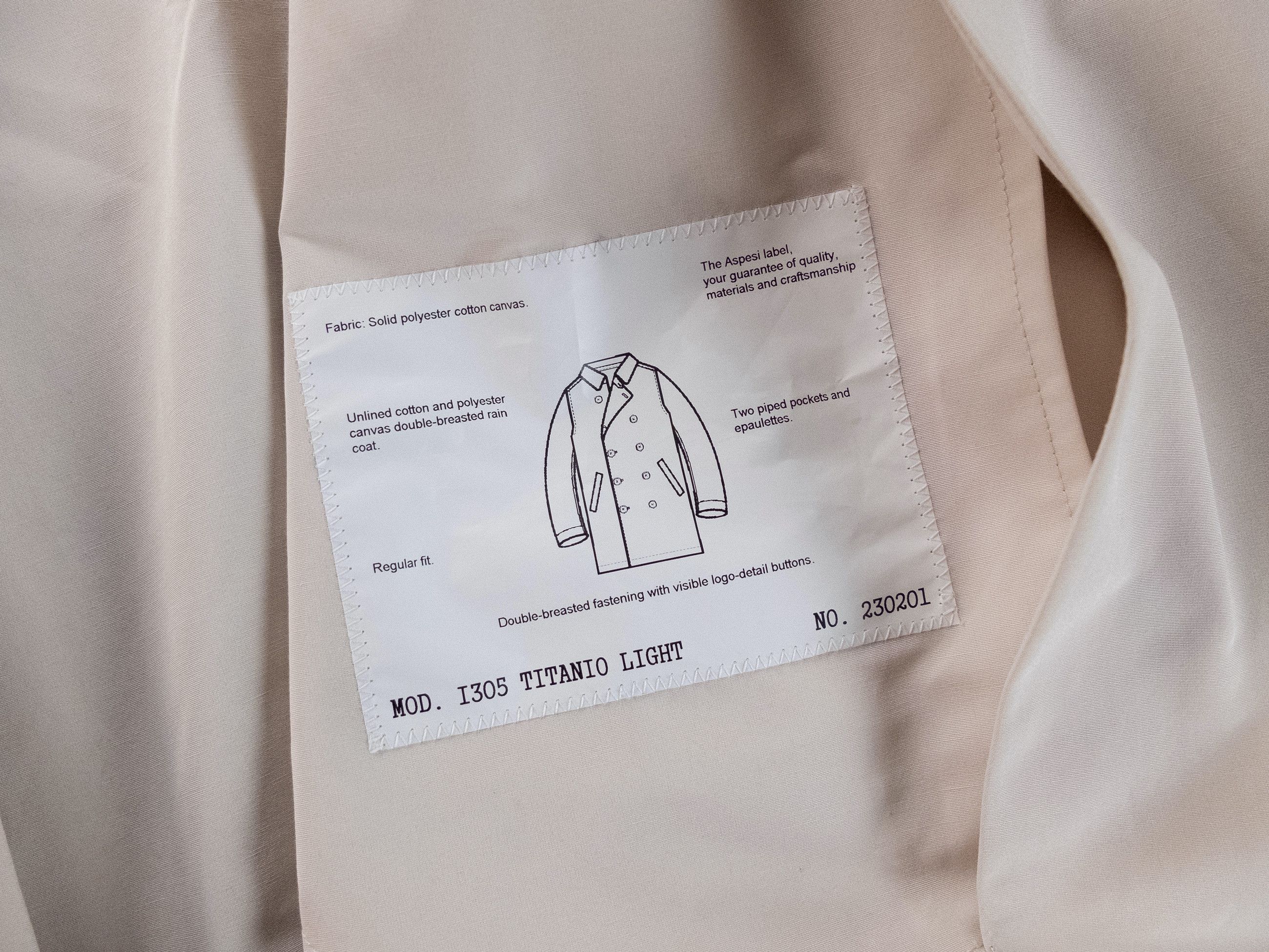 Aspesi ASPESI beige double breasted cotton blend trench coat XL Size US XL / EU 56 / 4 - 7 Thumbnail