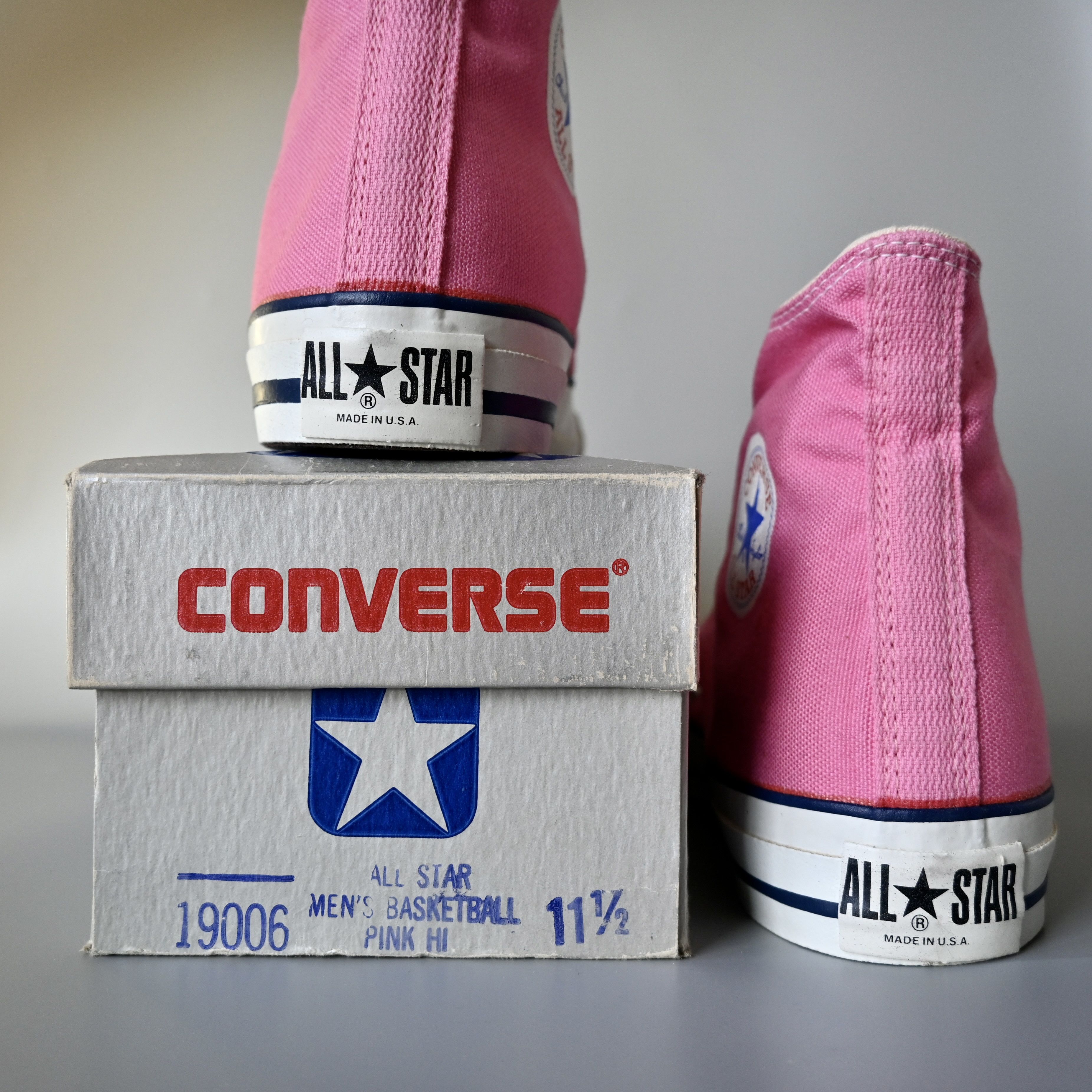 Converse DEADSTOCK, VTG 1980s Converse ALL STAR HI, Chuck Taylor Size US 11.5 / EU 44-45 - 2 Thumbnail