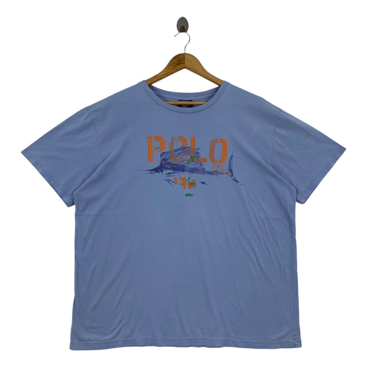 Polo Ralph Lauren × Vintage Vintage POLO RALPH LAUREN polo spellout tee Size US XL / EU 56 / 4 - 1 Thumbnail