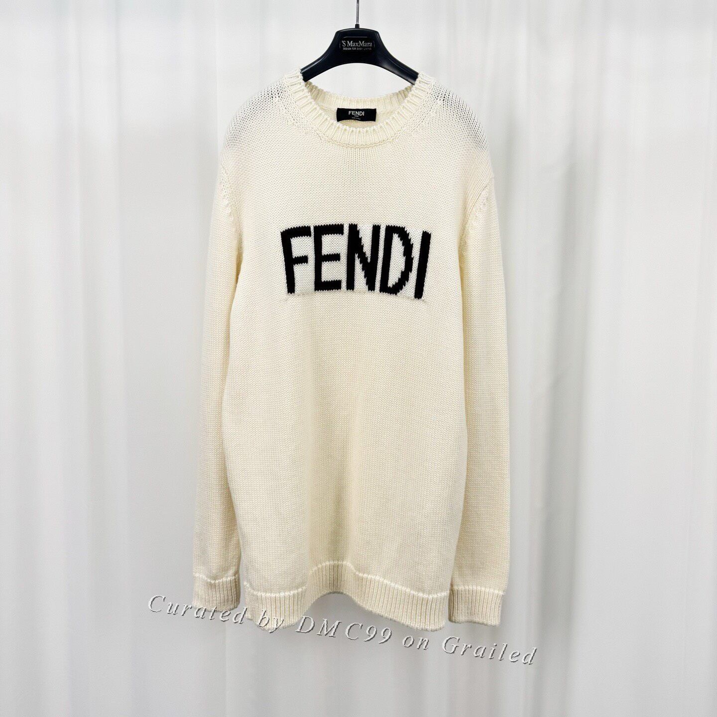 Fendi Fendi Embroidered Letter Wool Knit Sweater Size US XL / EU 56 / 4 - 1 Thumbnail