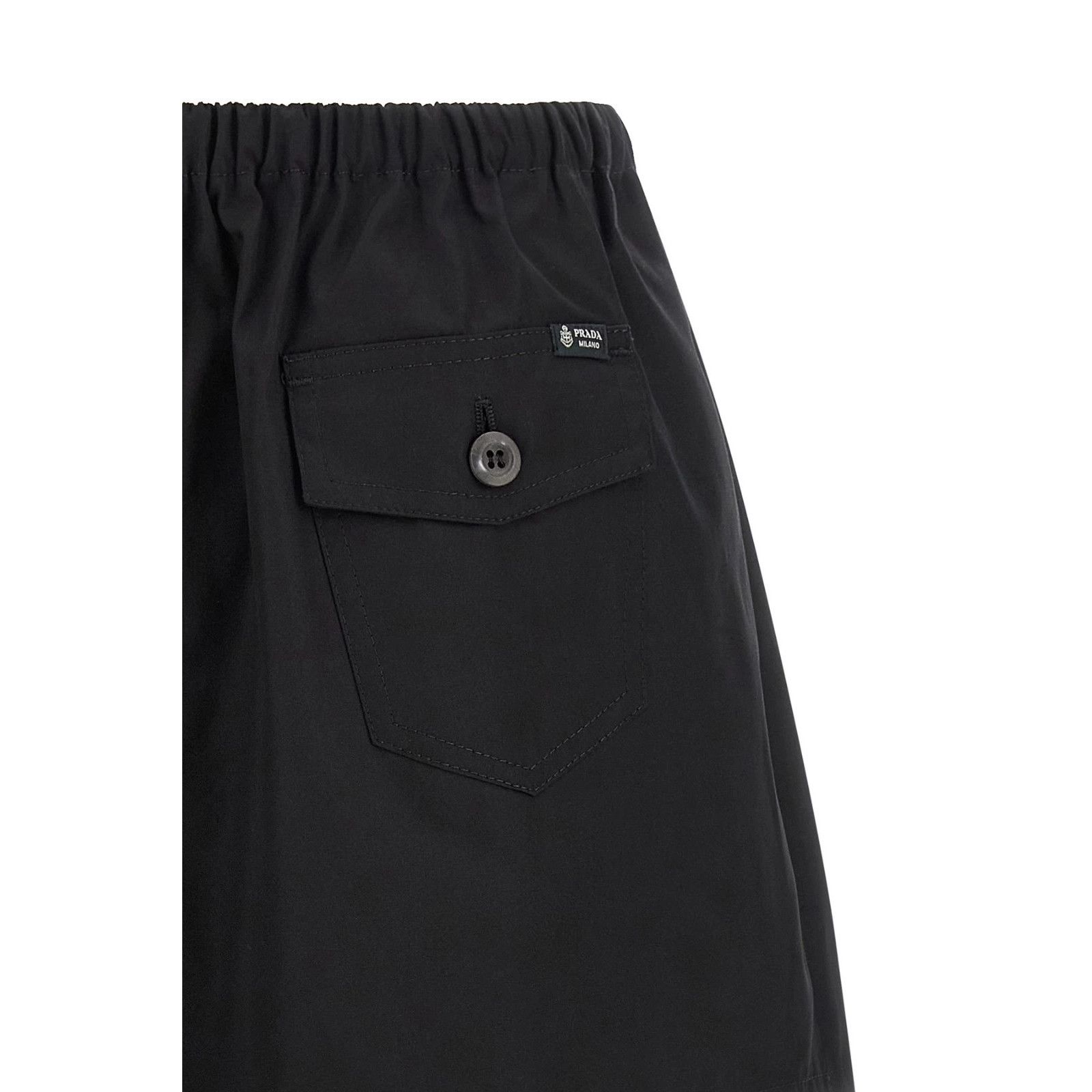 Prada PRADA Black Poplin Shorts New & Authentic (Women's size:IT 3 Size 26" / US 2 / IT 38 - 3 Thumbnail