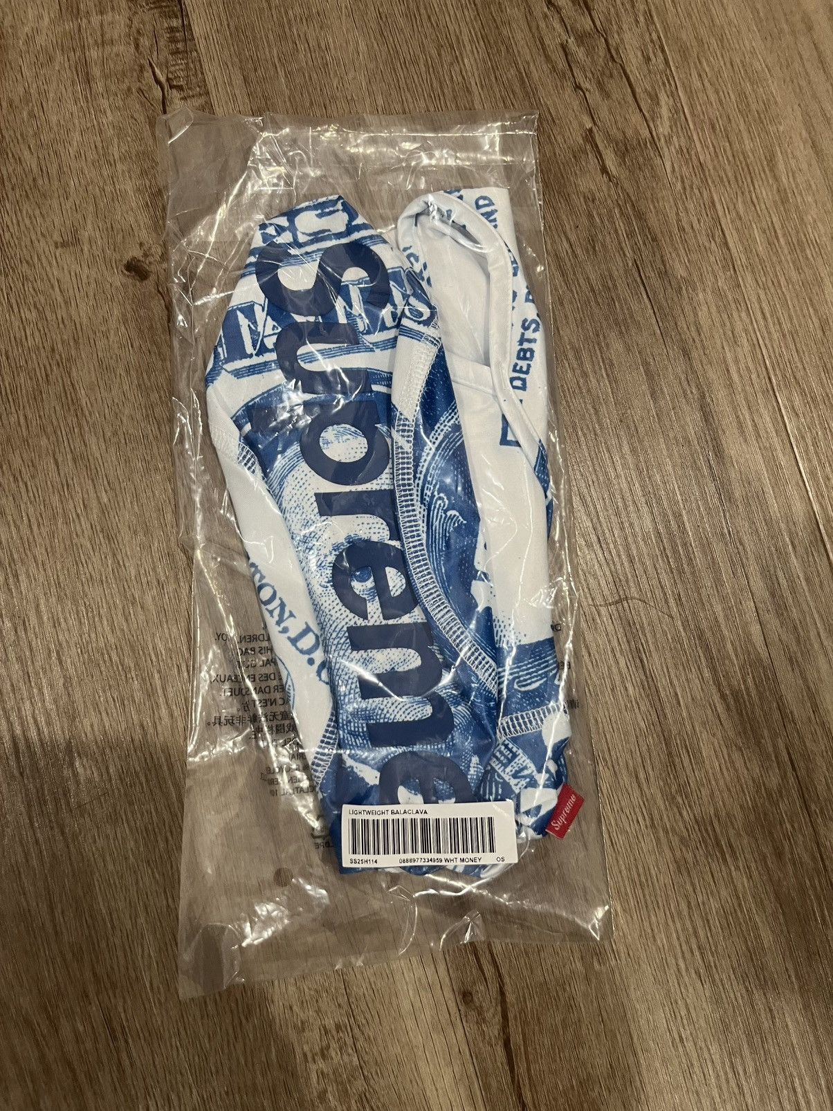 Supreme lightweight Money Balaclava White