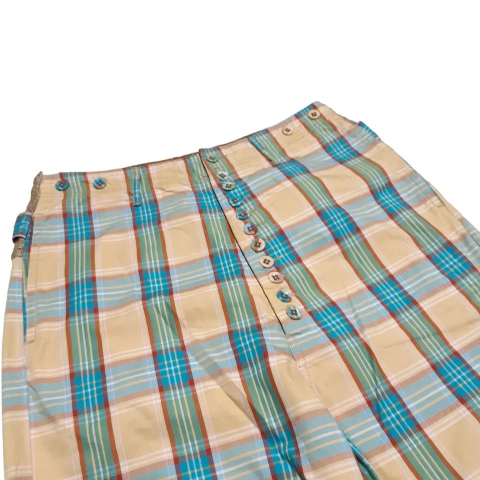 Kapital KAPITAL Plaid Pants Size 2 M 32” Cotton Linen Size US 32 / EU 48 - 2 Thumbnail