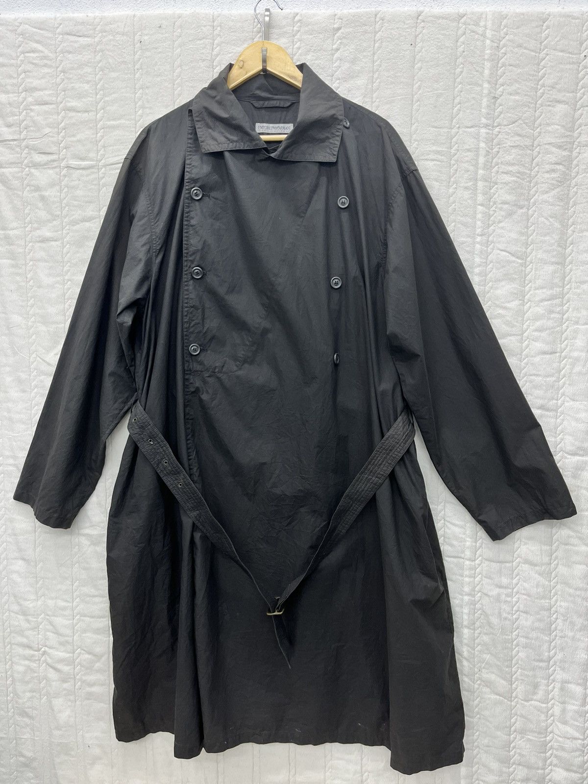 Designer × Emporio Armani × Vintage STEALS🔥EMPORIO ARMANI WINDCOAT WAXED COTTON Size US M / EU 48-50 / 2 - 1 Thumbnail
