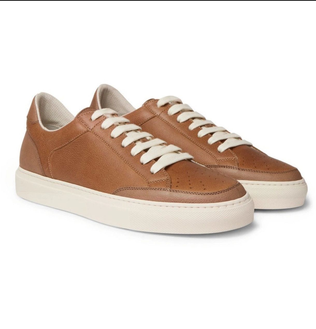 Brunello Cucinelli Brunello cucinelli full grain leather sneakers Size US 8 / EU 41 - 14 Thumbnail