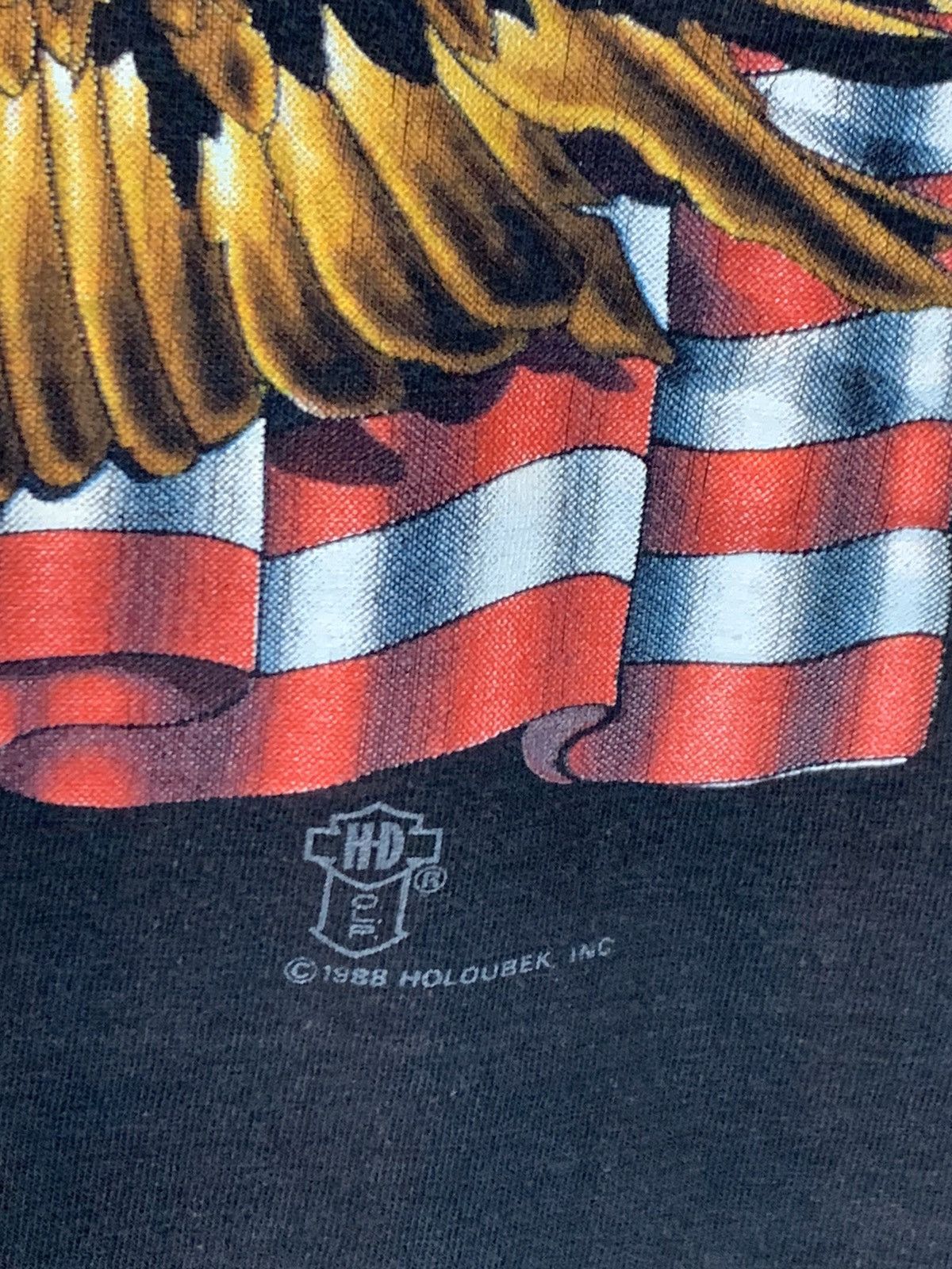 Harley Davidson × Vintage RARE Vintage 80’s Harley Davidson Proud To Be American Shirt Size US XL / EU 56 / 4 - 10 Thumbnail