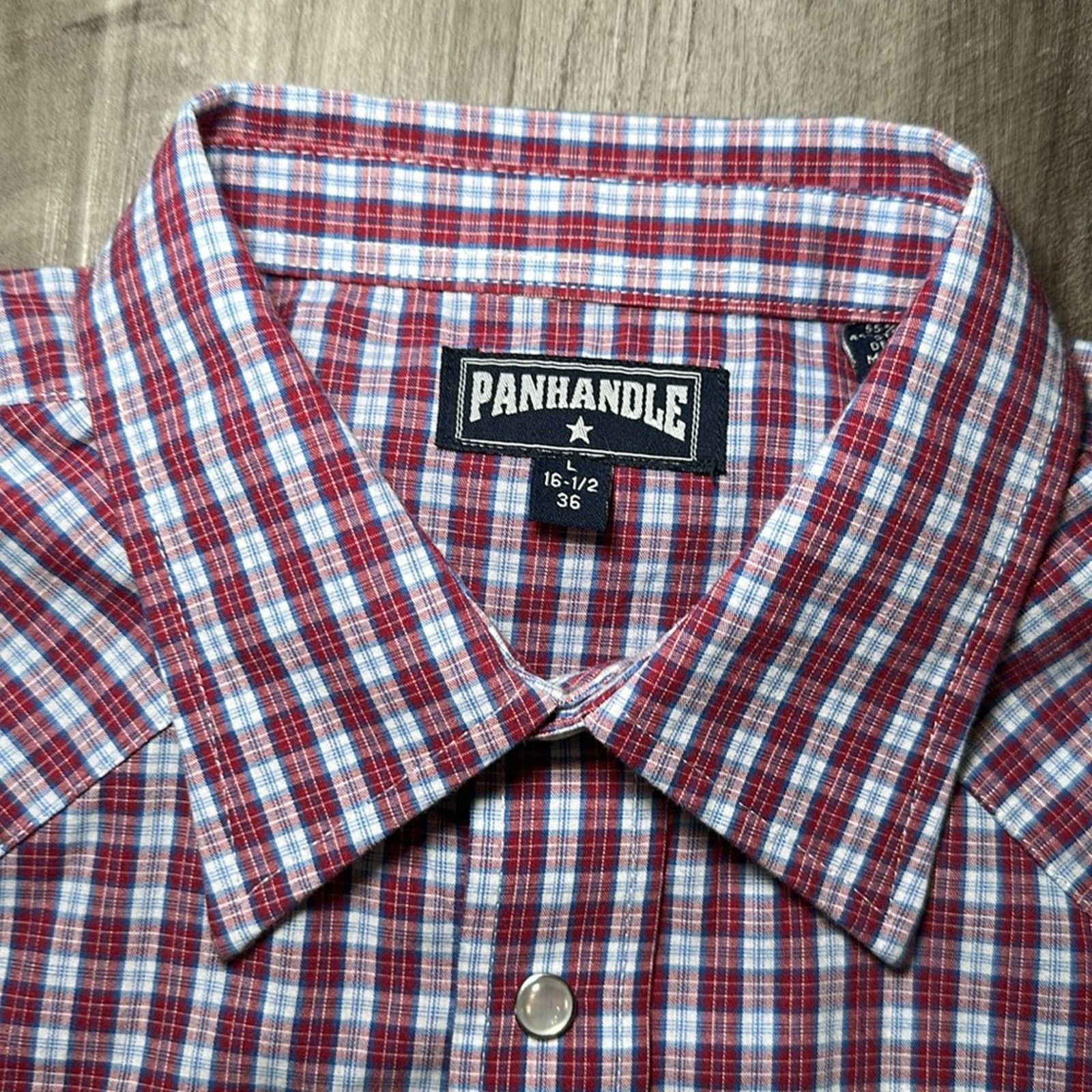Panhandle Slim Panhandle Western Plaid Long Sleeve Pearl Snap - Large Size US L / EU 52-54 / 3 - 6 Thumbnail