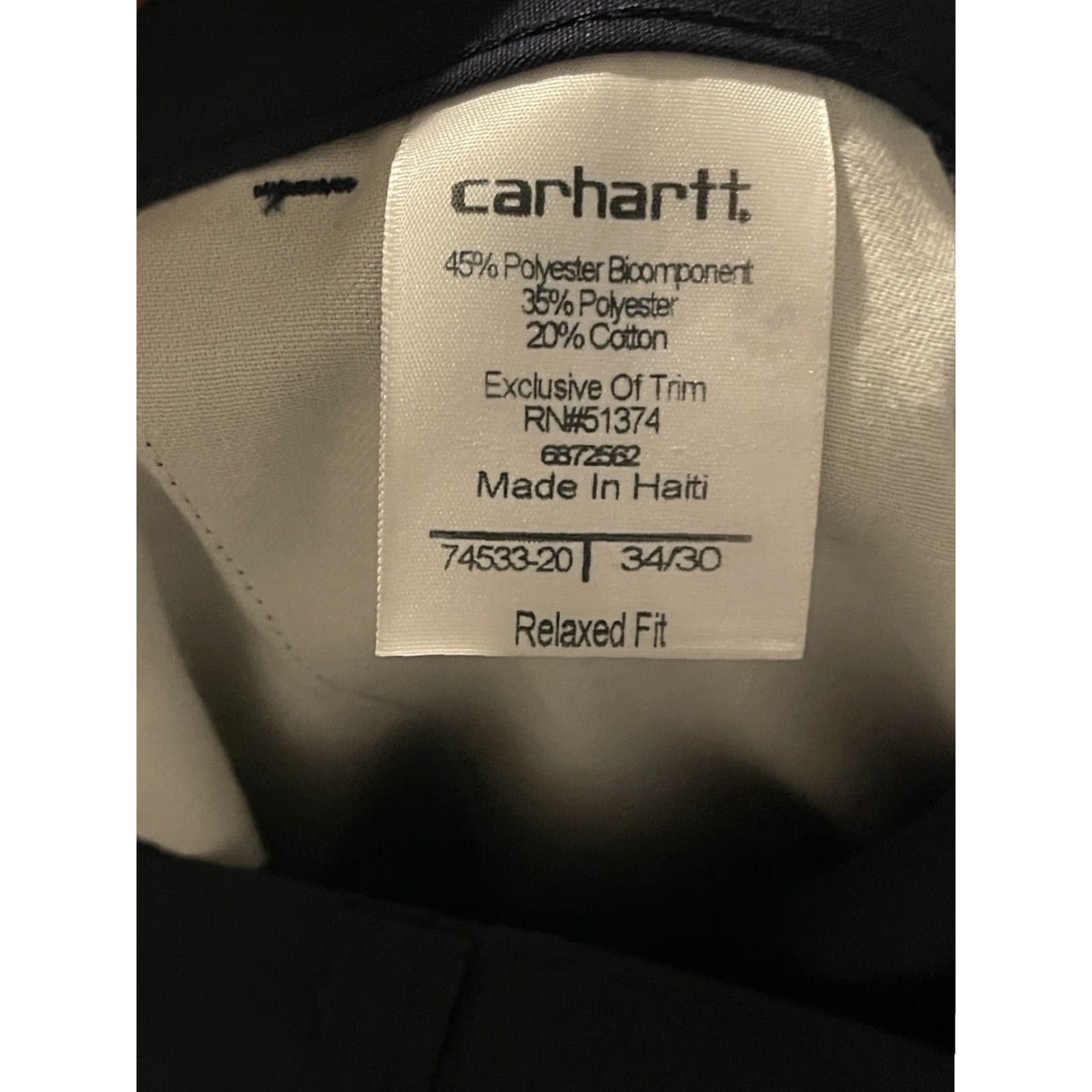 Carhartt Carhartt Bicomponent Pants Navy 37x29.5 74533-20 Lightweight NWOT Carhartt Pants Carpenter Workwear Mens Regular Navy Blue 37 Inseam 29.5 Zip Closure Size US 37 - 6 Thumbnail