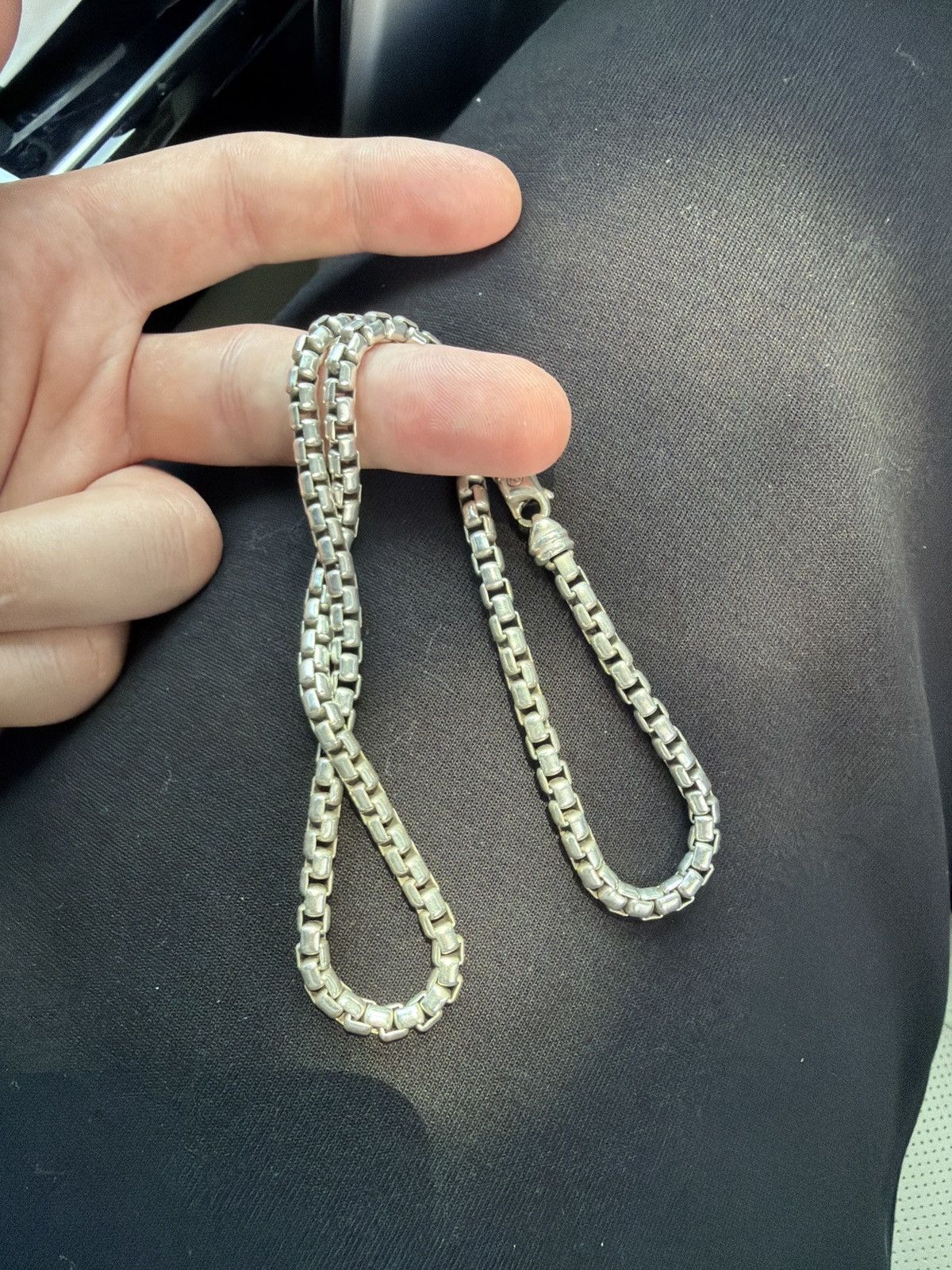 David Yurman David Yurman Sterling Silver Box Chain Necklace 925 DY Heavy Size ONE SIZE - 5 Thumbnail