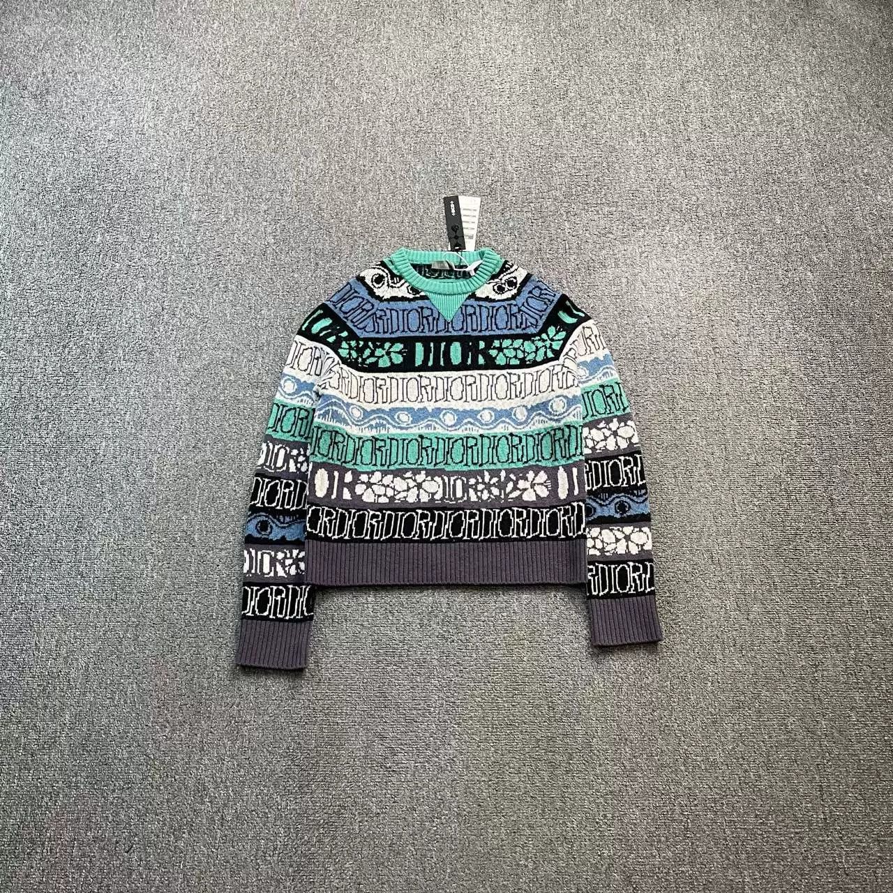 Dior Dior Striped Logo Knit Sweater Size US XS / EU 42 / 0 - 1 Thumbnail